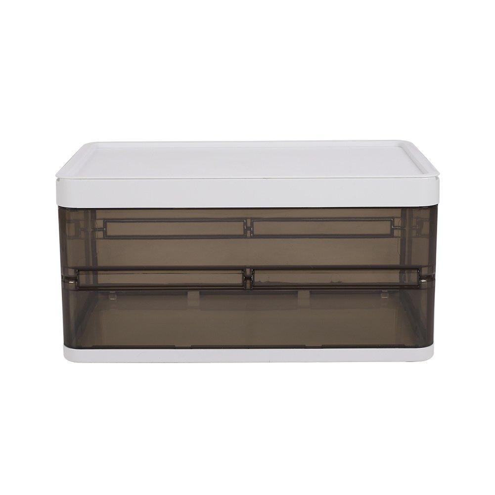 White/Brown - LIFE IDEAS - 2pcs Clothes Storage Box - 10