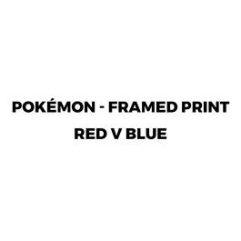 Pokemon GAME Pokémon Framed Print Red V Blue (30x40) x2