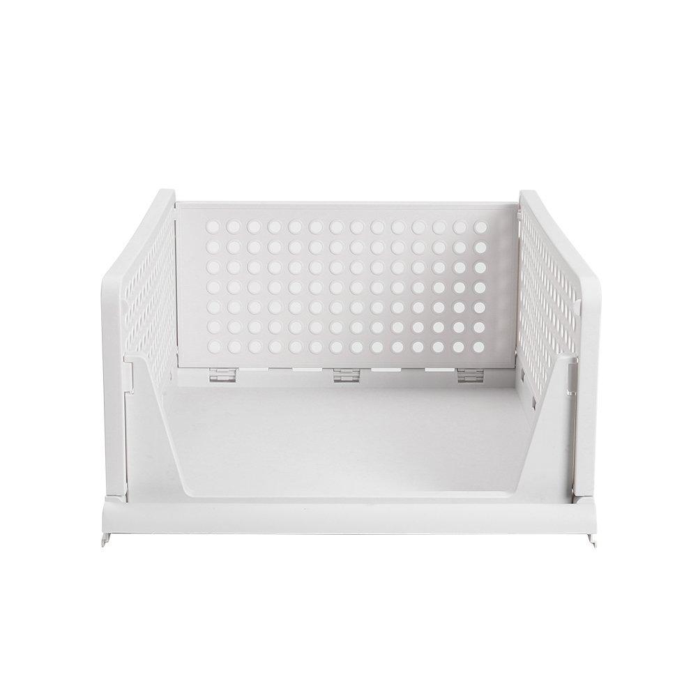 Off White - LIFE IDEAS - 2pcs Foldable Stackable Drawer Storage Basket - 4