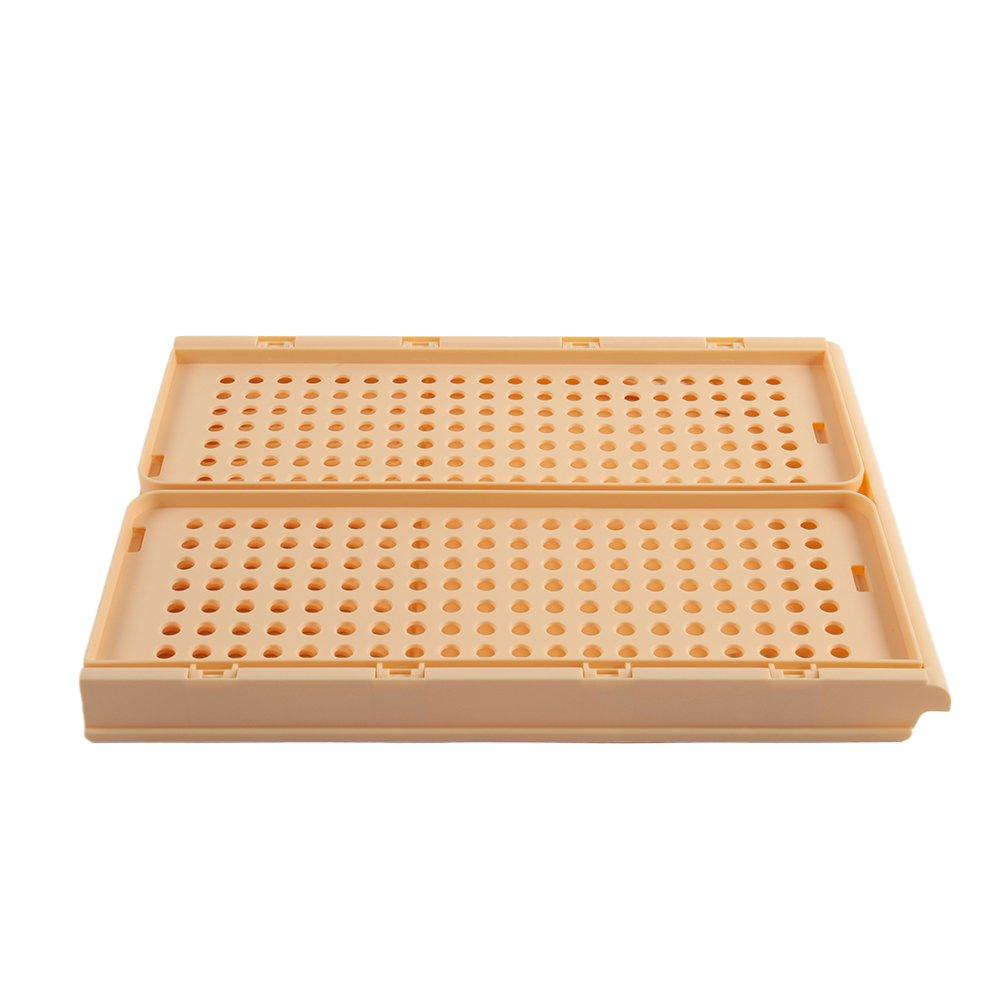 Yellow - LIFE IDEAS - 2pcs Foldable Stackable Drawer Storage Basket - 3