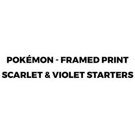 Pokemon GAME Pokémon Framed print Scarlet And Violet Starters