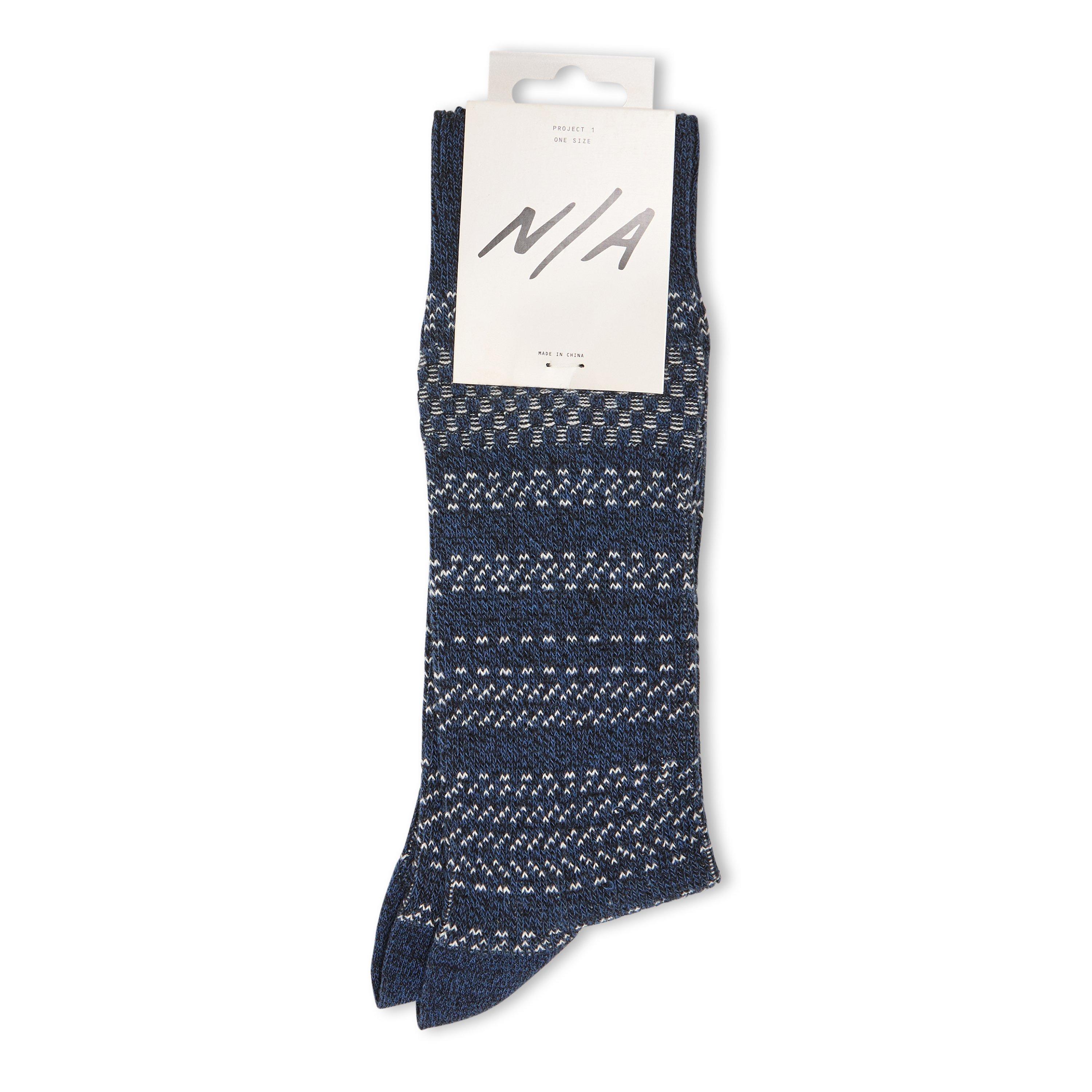 NAVY AND OTHER - Unknown - NA CHECK WOVEN BAND KNIT - 2