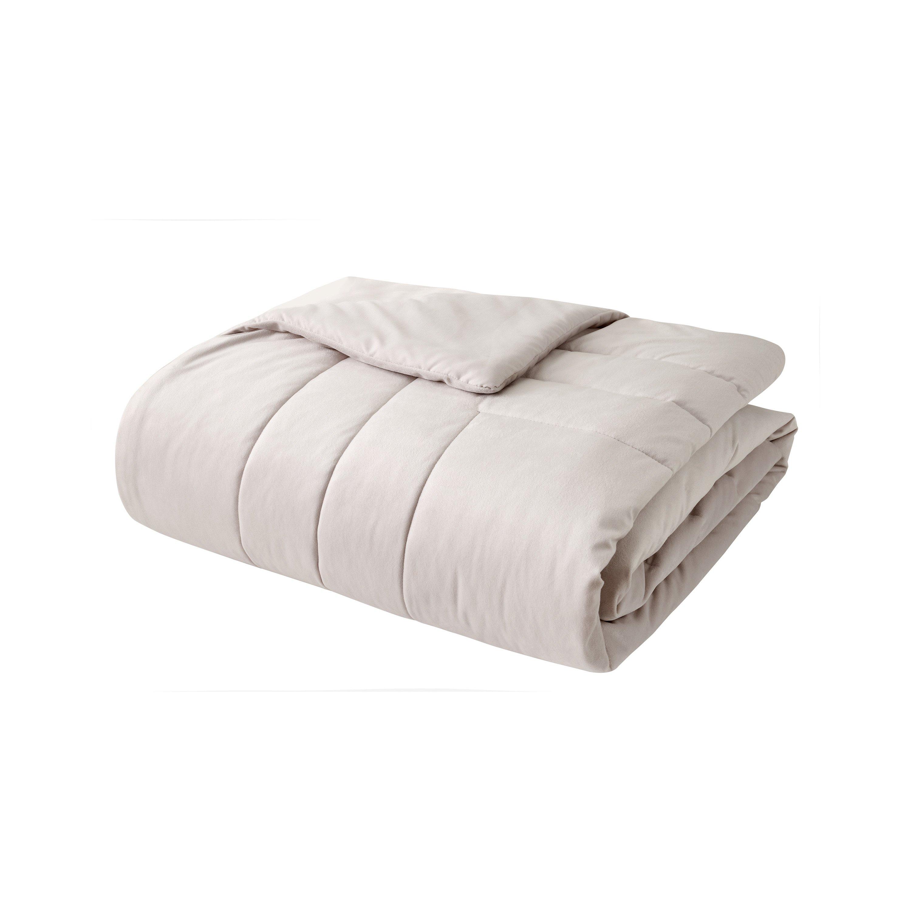 Cream - Catherine Lansfield - Regal Soft Velvet Quilted Bedspread - 4