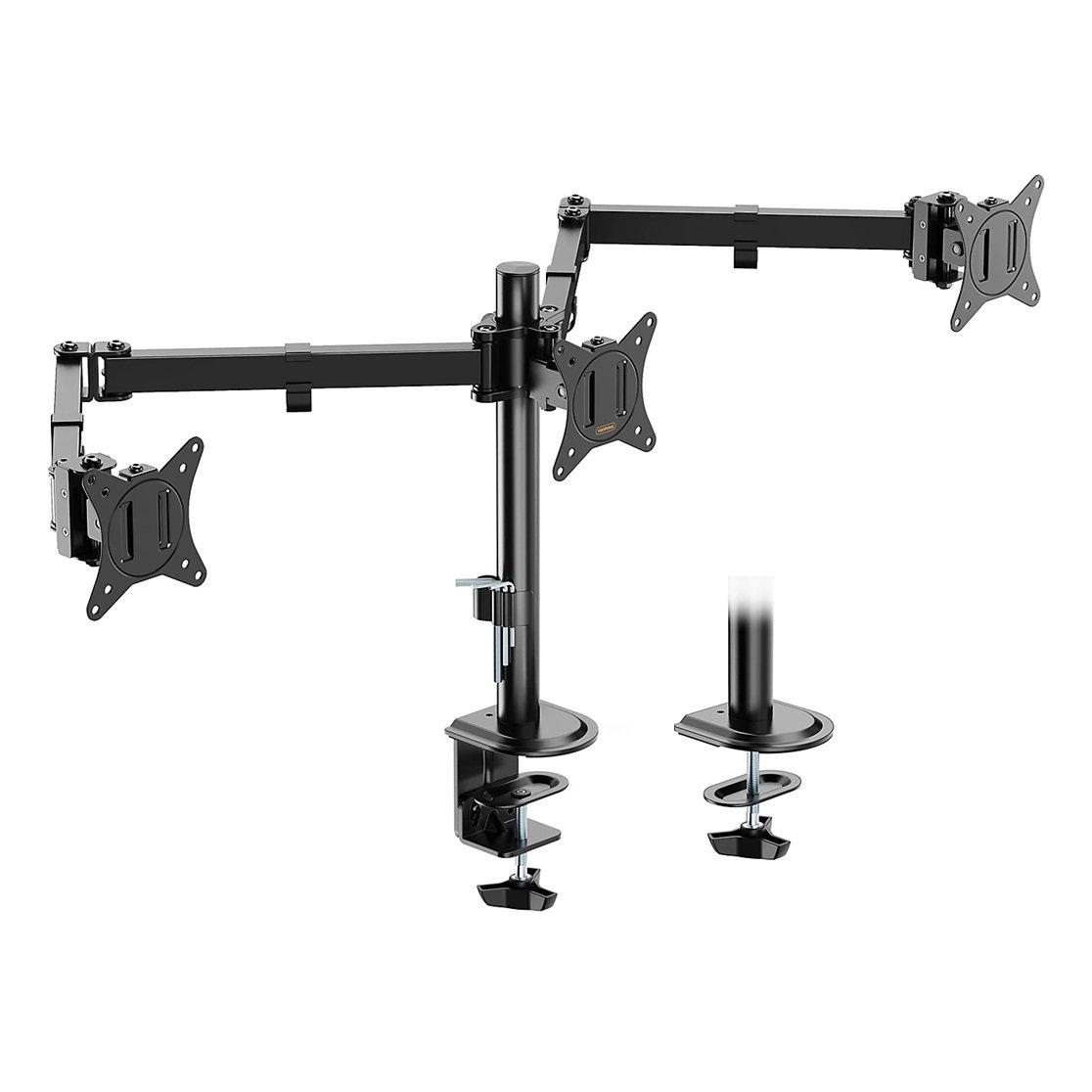 Vonhaus  Triple Monitor Clamp For 17-27 Screens - Black
