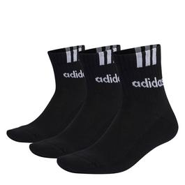 adidas Linear 3 Stripe Cushioned Half Crew Sock