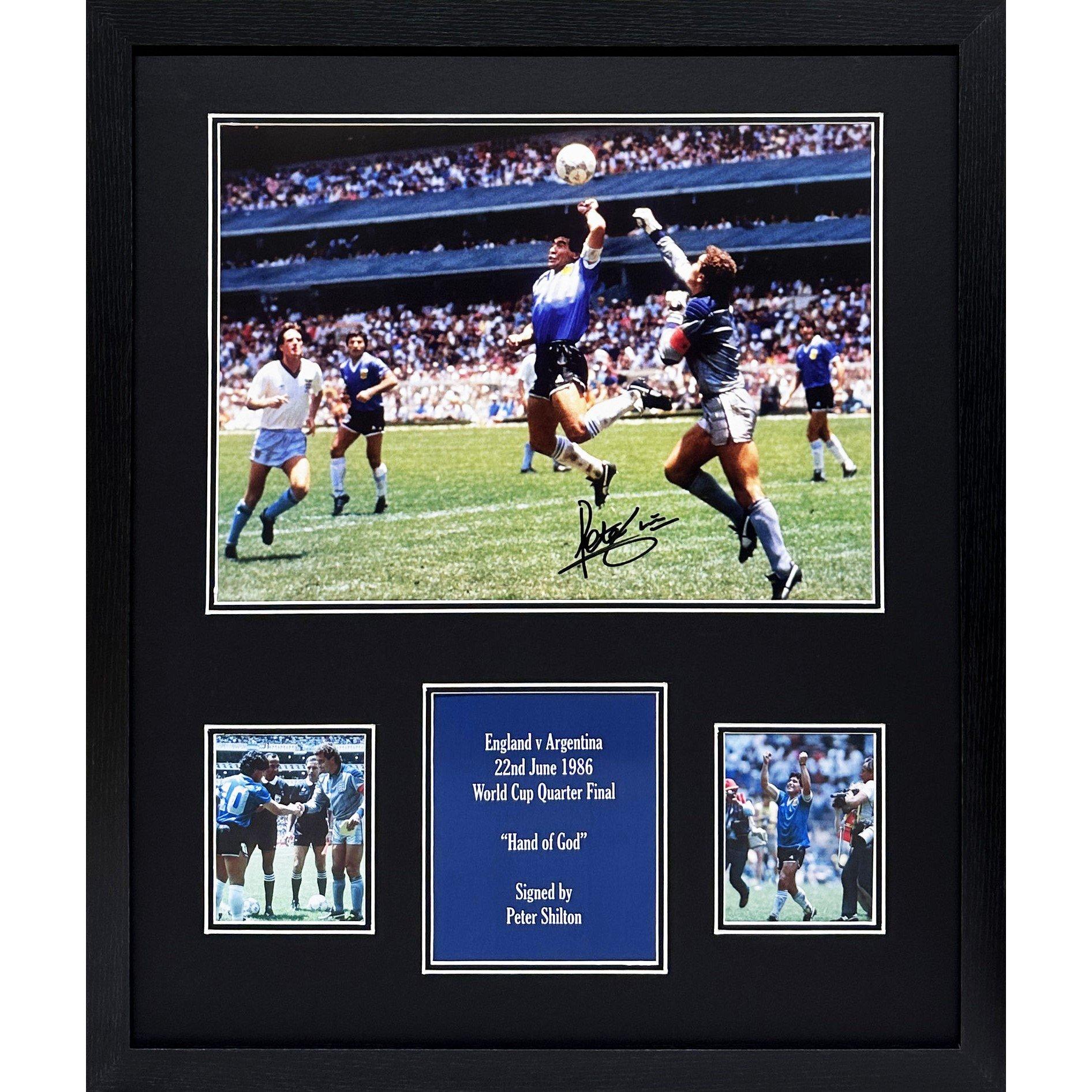 Allstarsignings Ltd  Peter Shilton Signed Maradona Hand Of God Photo - White