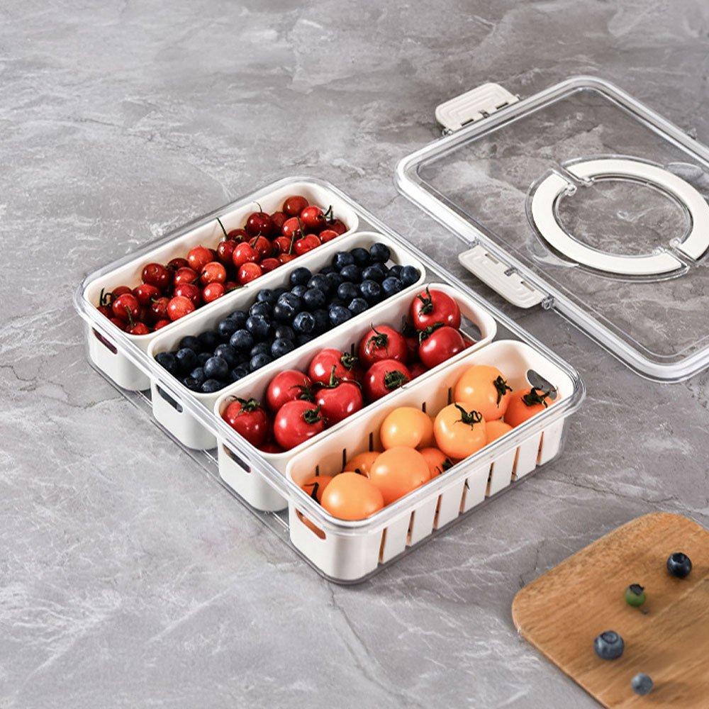 White2 - LIFE IDEAS - 2pcs Fridge Storage Container with Lid - 2