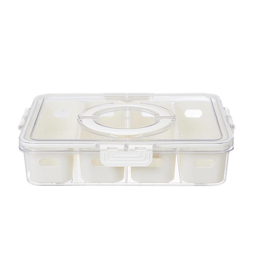 White2 - LIFE IDEAS - 2pcs Fridge Storage Container with Lid - 5