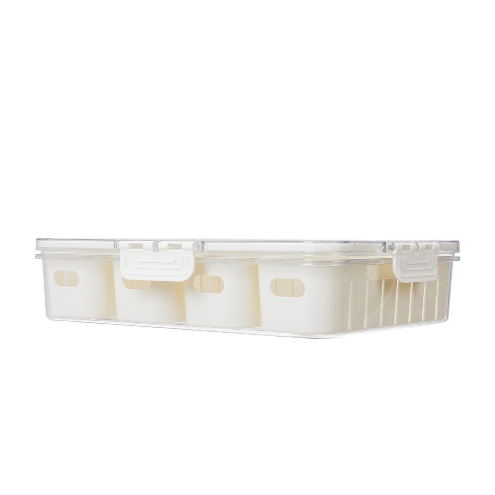 White2 - LIFE IDEAS - 2pcs Fridge Storage Container with Lid - 6