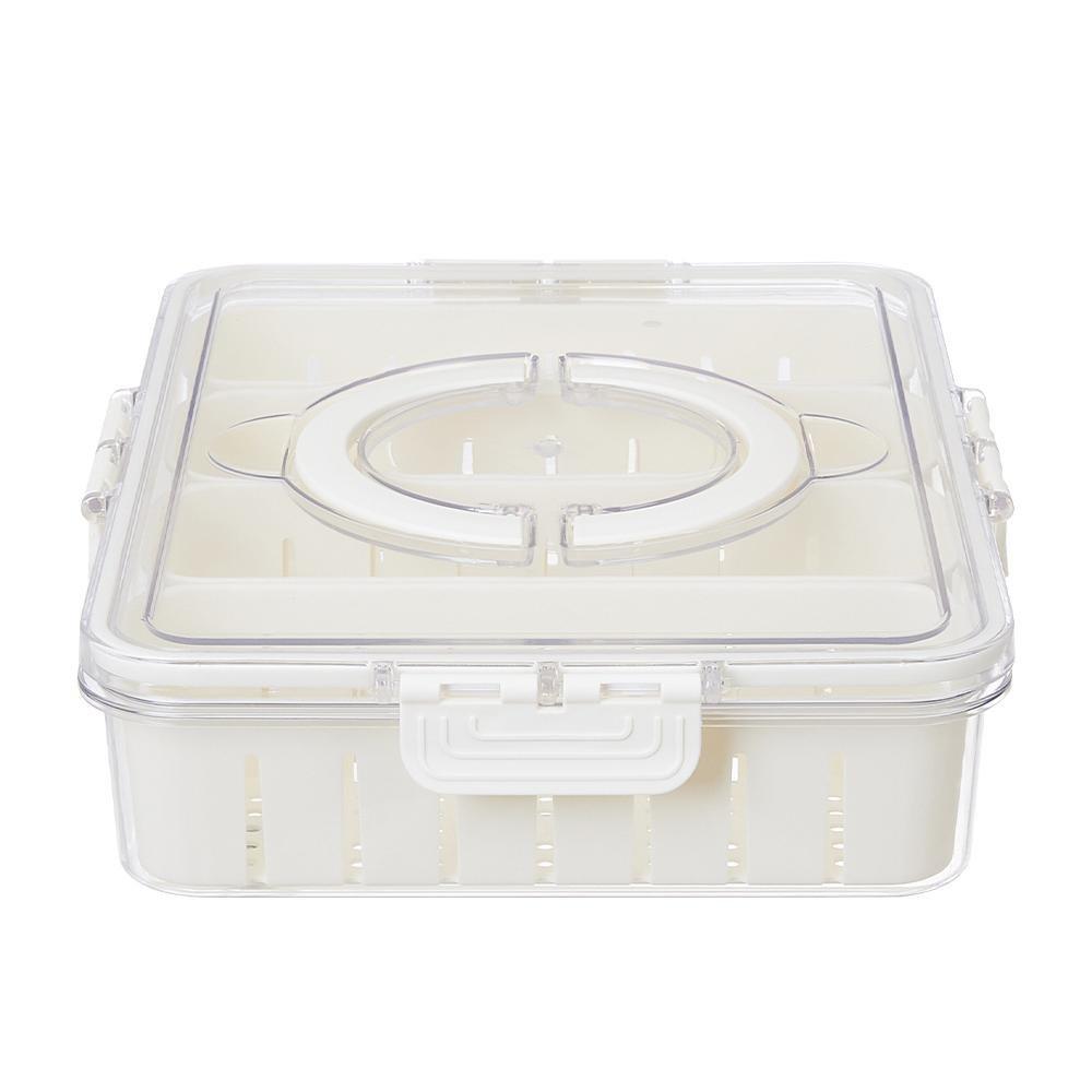 White2 - LIFE IDEAS - 2pcs Fridge Storage Container with Lid - 7