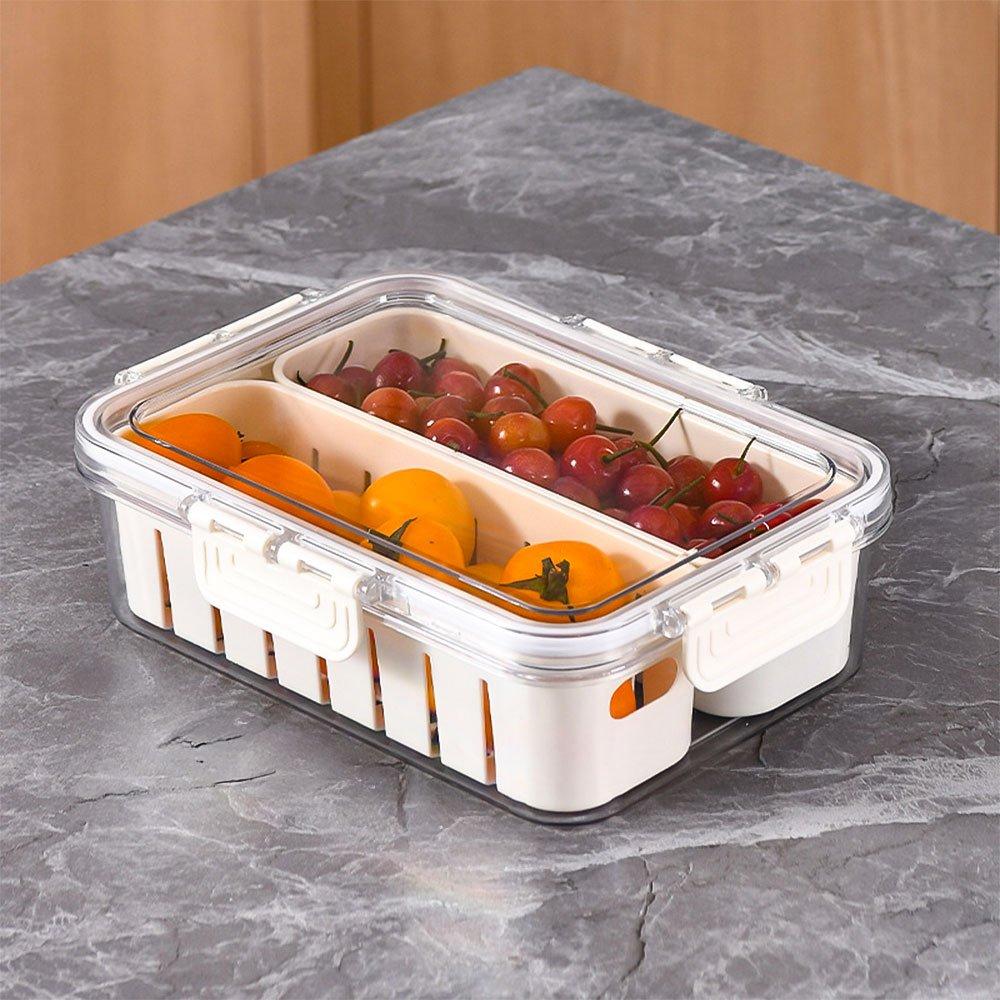 White1 - LIFE IDEAS - 2pcs Fridge Storage Container with Lid - 4