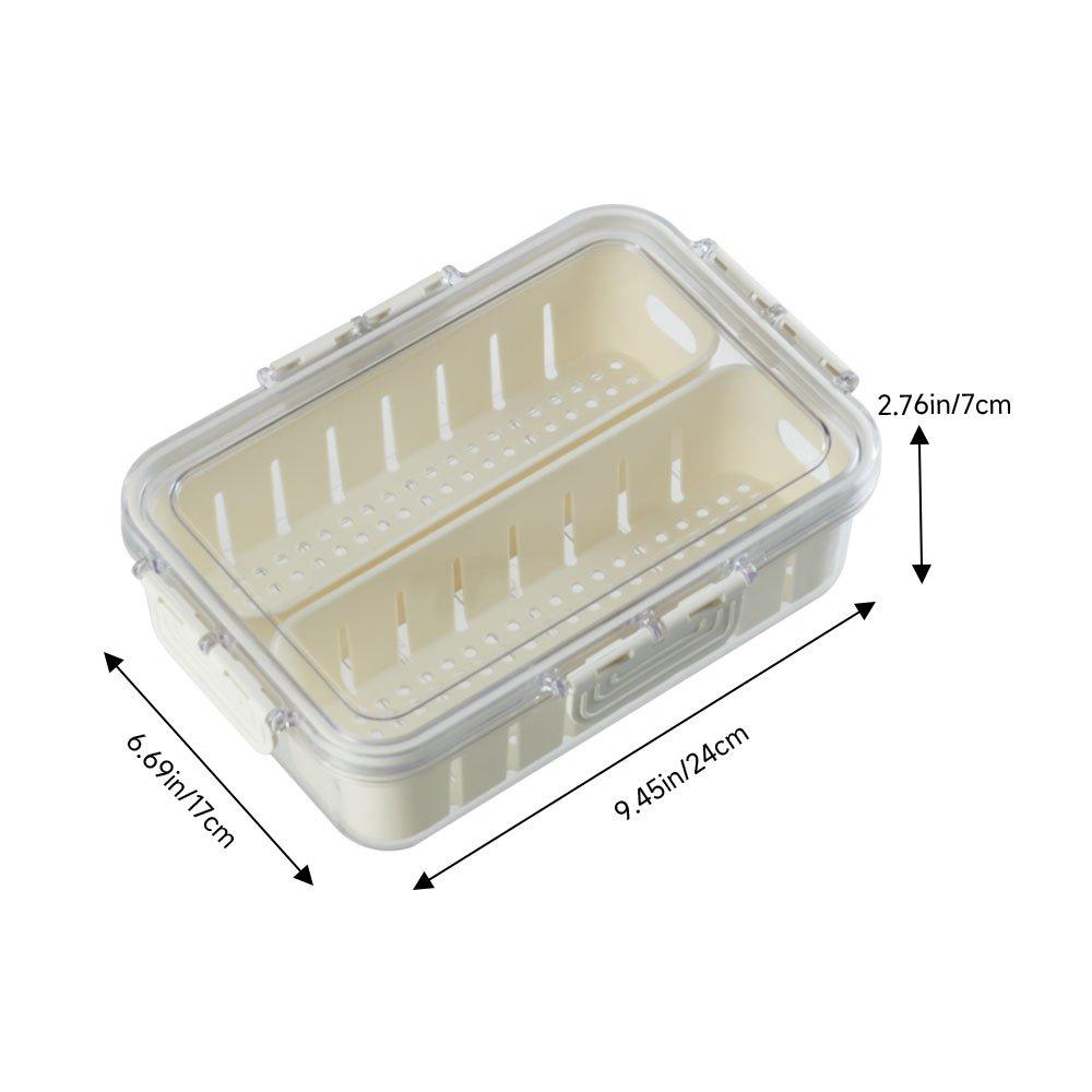 White1 - LIFE IDEAS - 2pcs Fridge Storage Container with Lid - 5