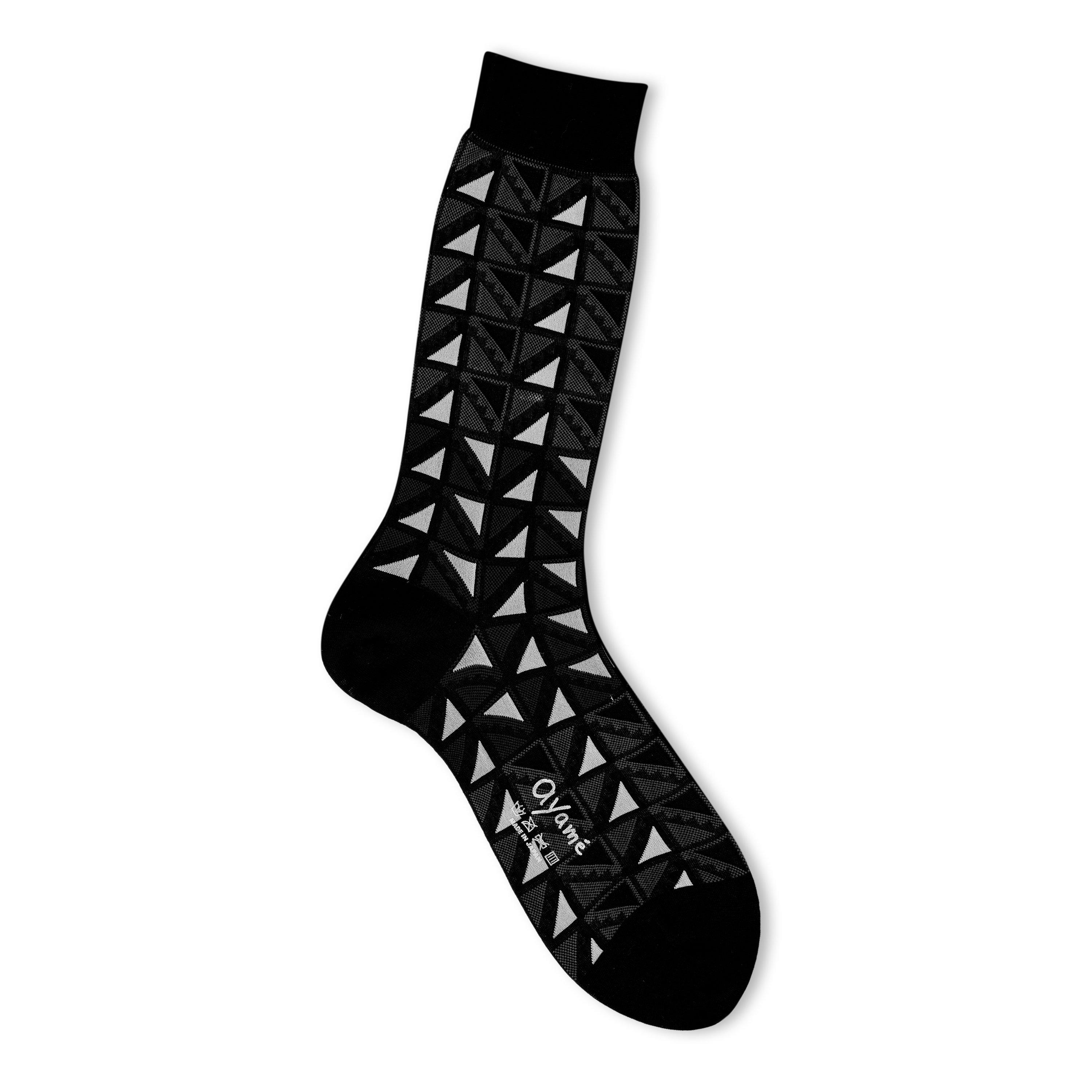 BLACK AND WHITE - Ayame - AYAME C53 NI FLAGS SOCK09 - 2