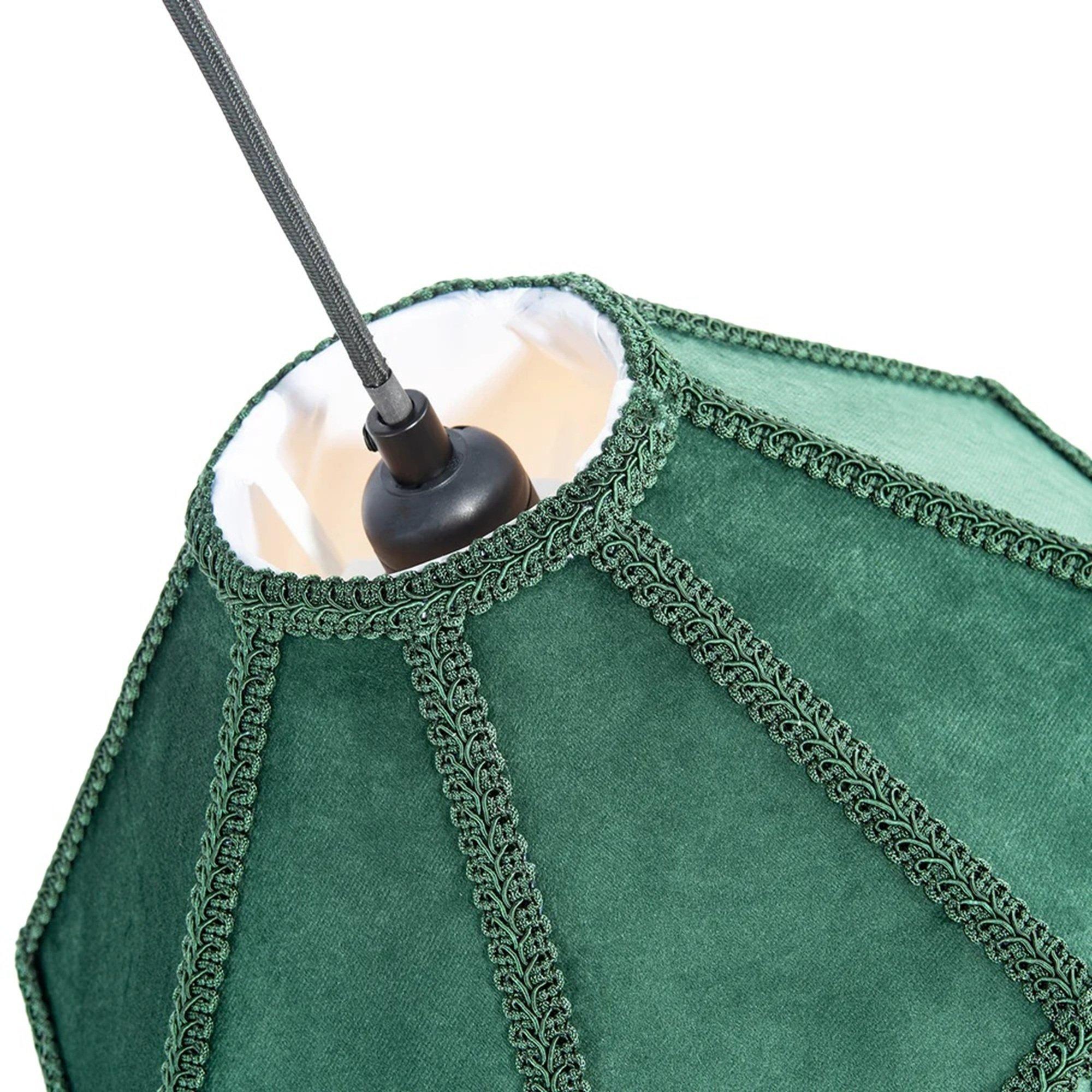 Dark Green - K Living - Tassle 8 Inch Dark Green Traditional Shade - 2