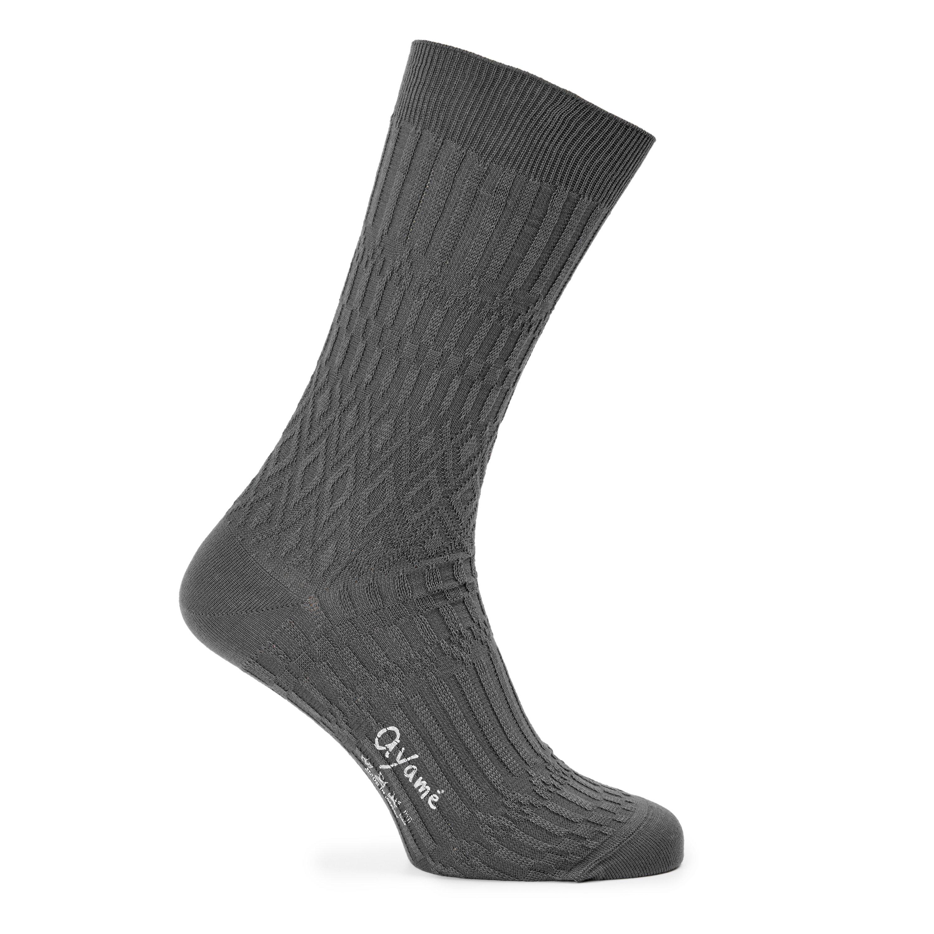 Men's Basket Lunch Solid Cotton Crew Socks