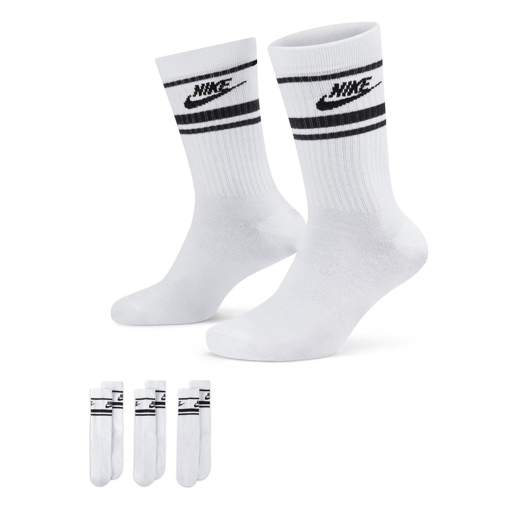 White/Black - Nike - Sportswear Dri-FIT Everyday Essential Crew Socks (3 Pairs) - 1