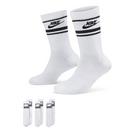 Blanc/Noir - Nike - Sportswear Dri-FIT Everyday Essential Crew Socks (3 Pairs) - 1