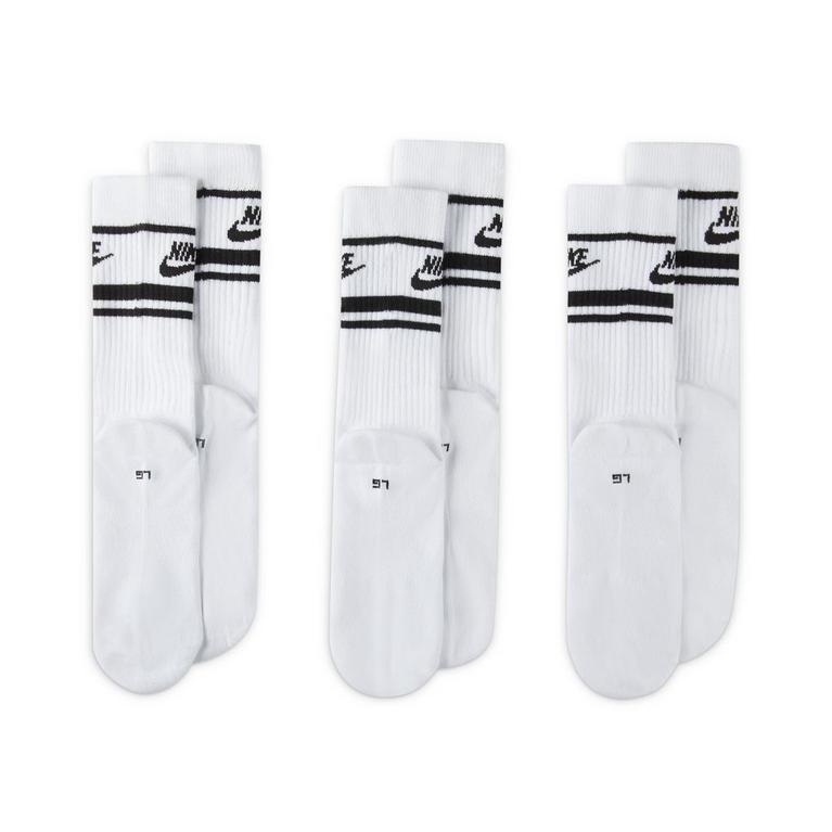 Blanc/Noir - Nike - Sportswear Dri-FIT Everyday Essential Crew Socks (3 Pairs) - 4