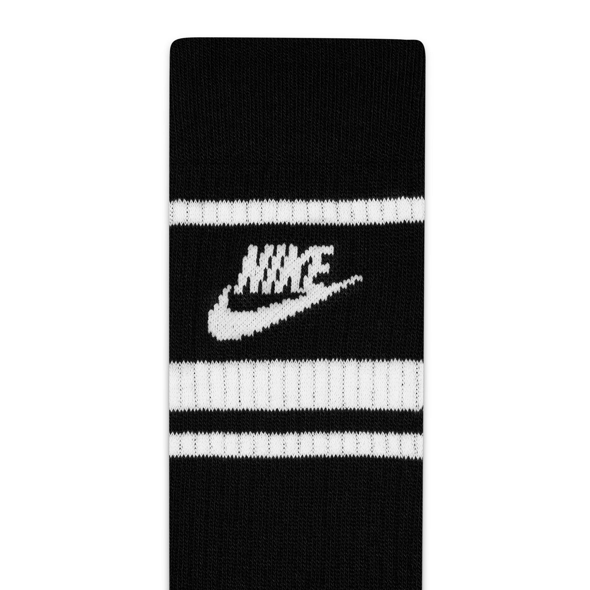Black/White - Nike - Sportswear Dri-FIT Everyday Essential Crew Socks (3 Pairs) - 4