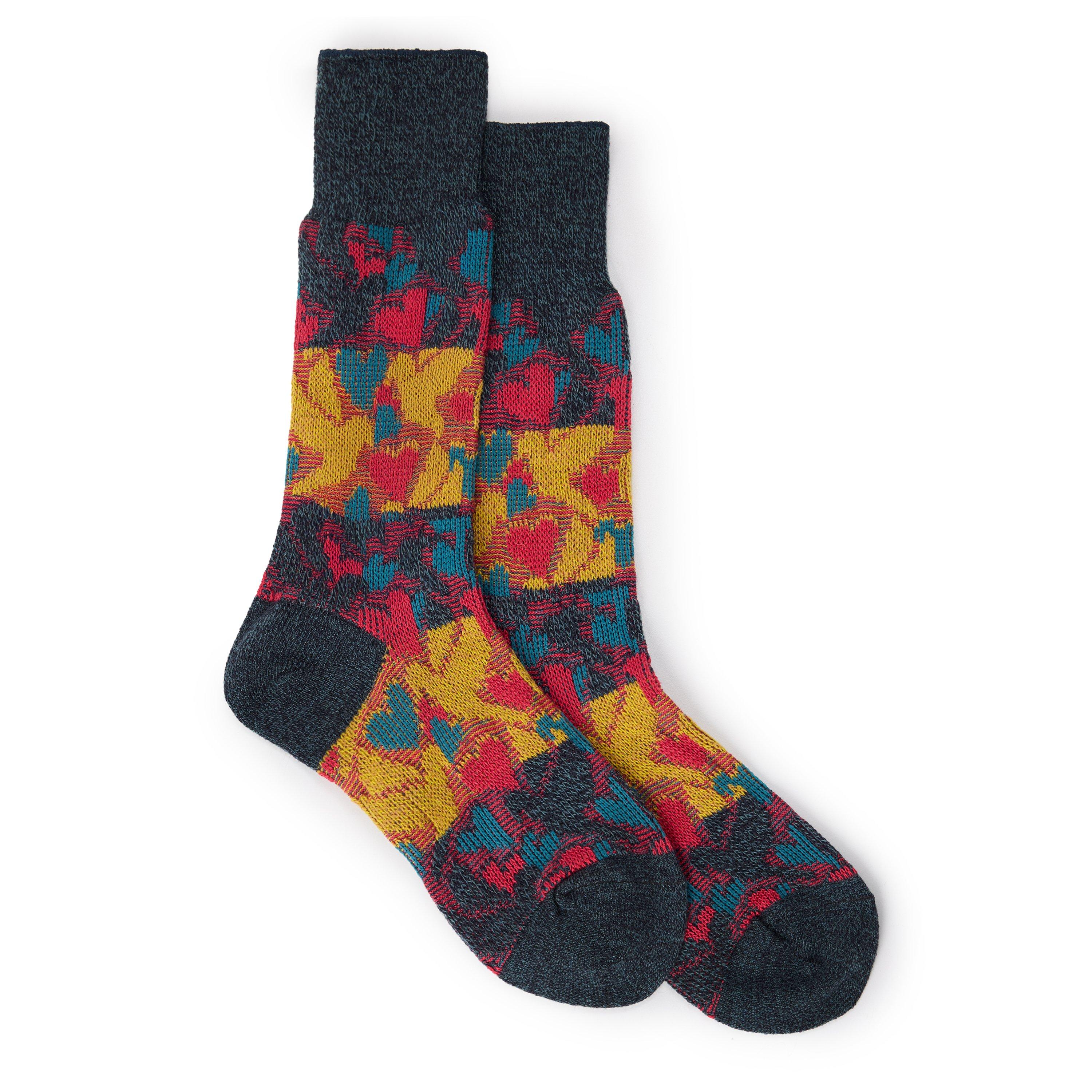 NAVY AND OTHER - Ayame - Men's Peace Dove Crew Socks - 2