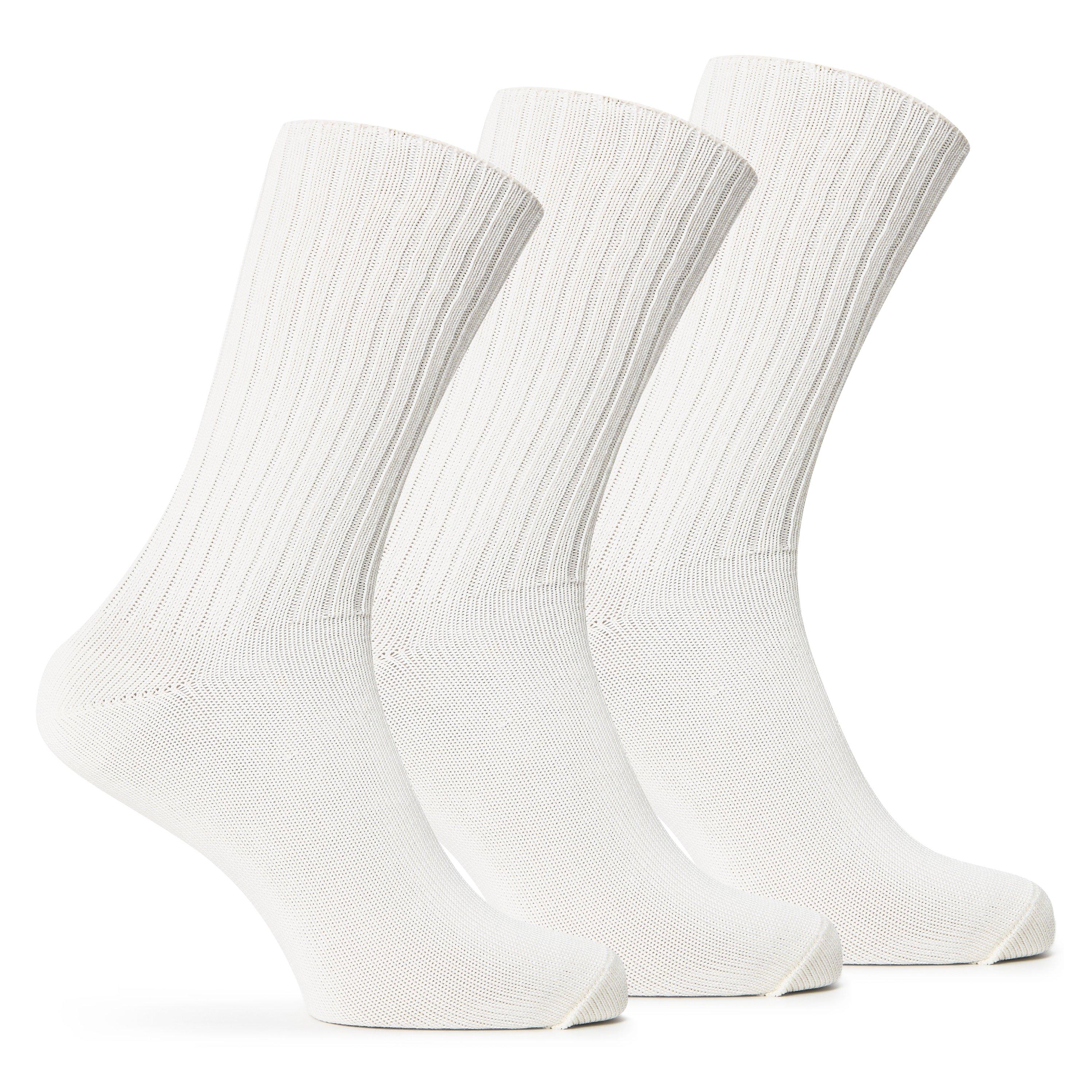 WHITE - CDLP - 3 X COTTON TENNIS SOCKS