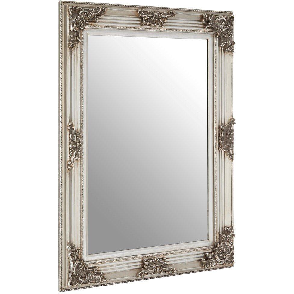 Interiors By Premier  Brussels Baroque Rectangle Wall Mirror Silver