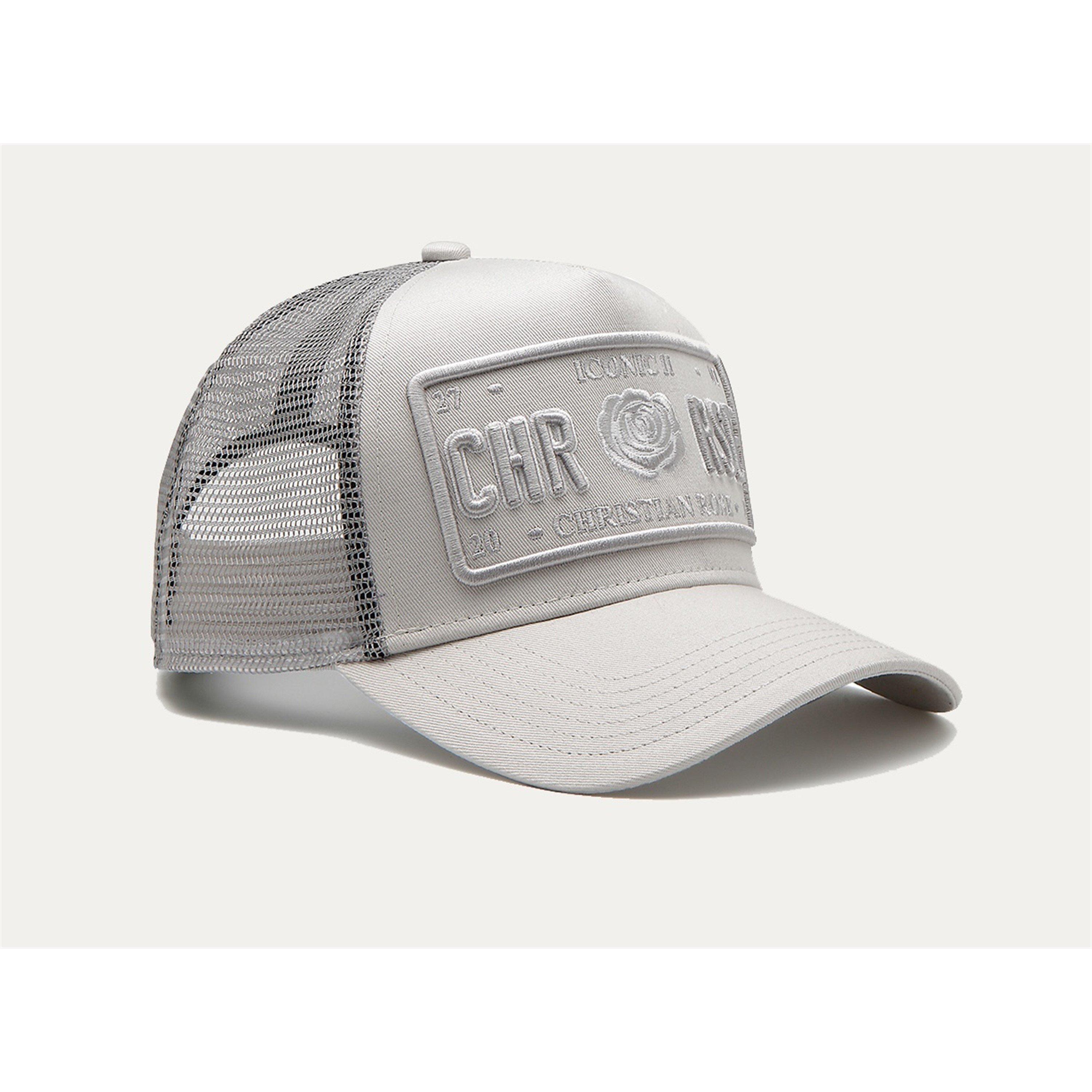 Christian Rose Iconic II Plate Trucker Cap - Ice Grey