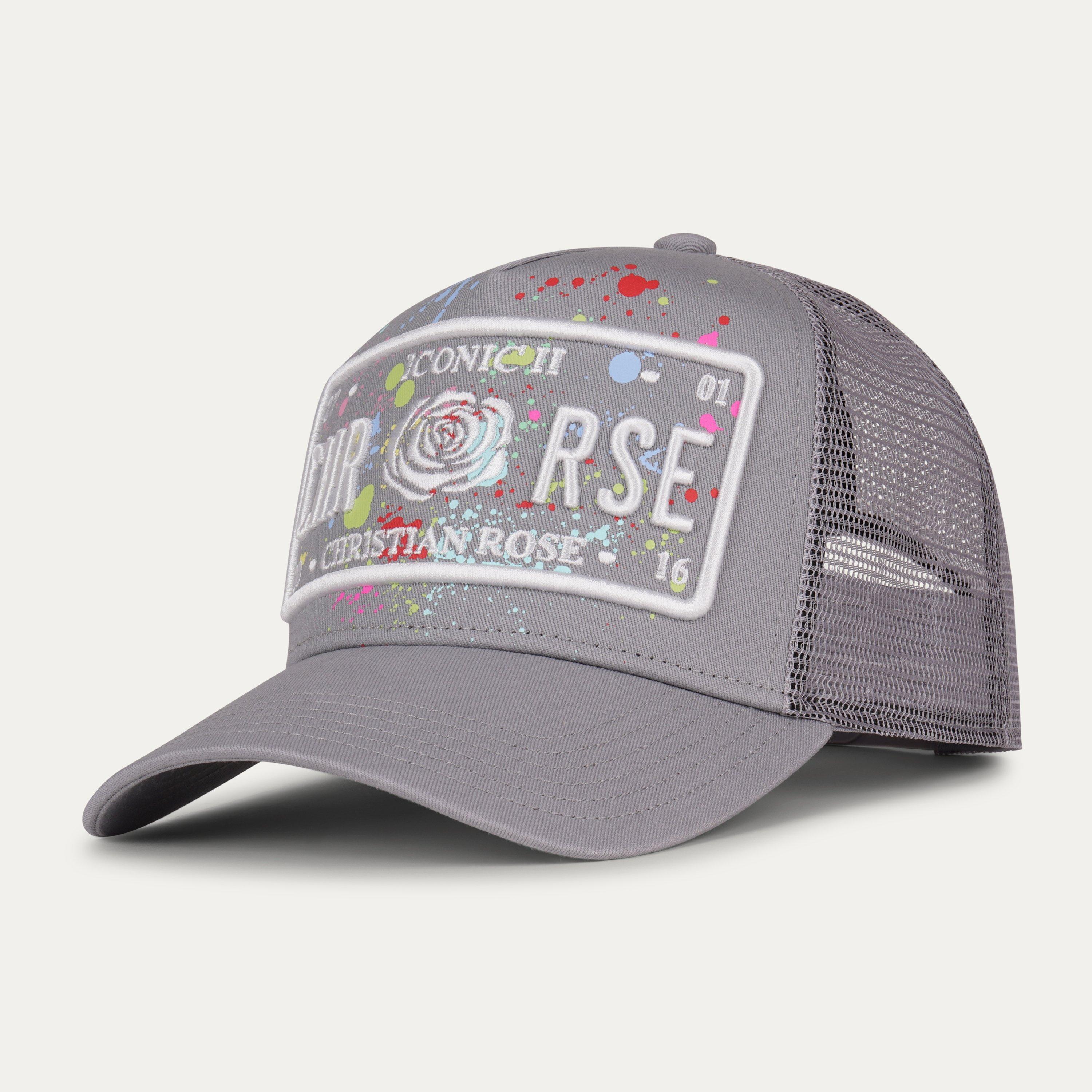 Christian Rose Iconic II Plate Trucker Cap - Grey Splat