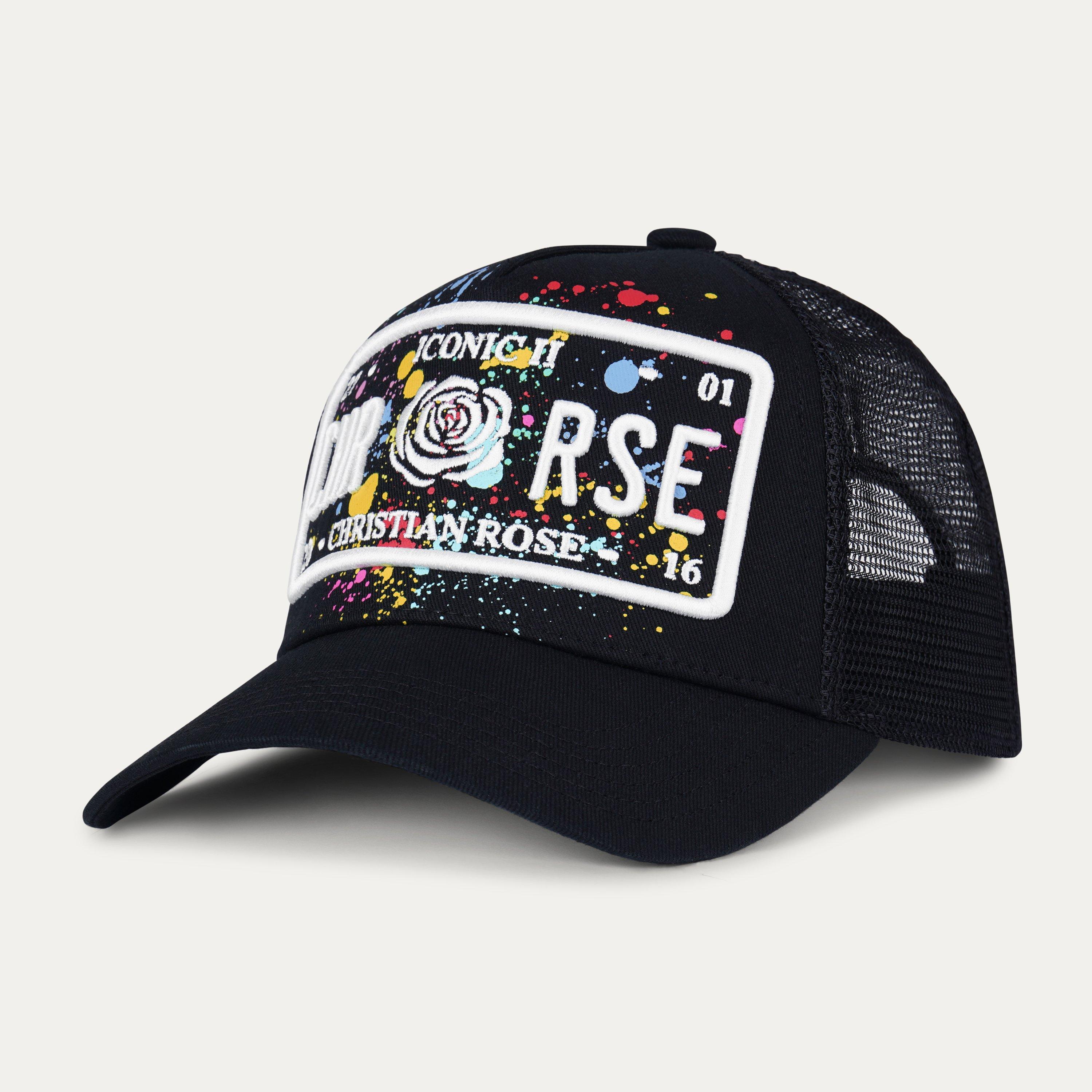 Christian Rose Iconic II Plate Trucker Cap - Black Splat