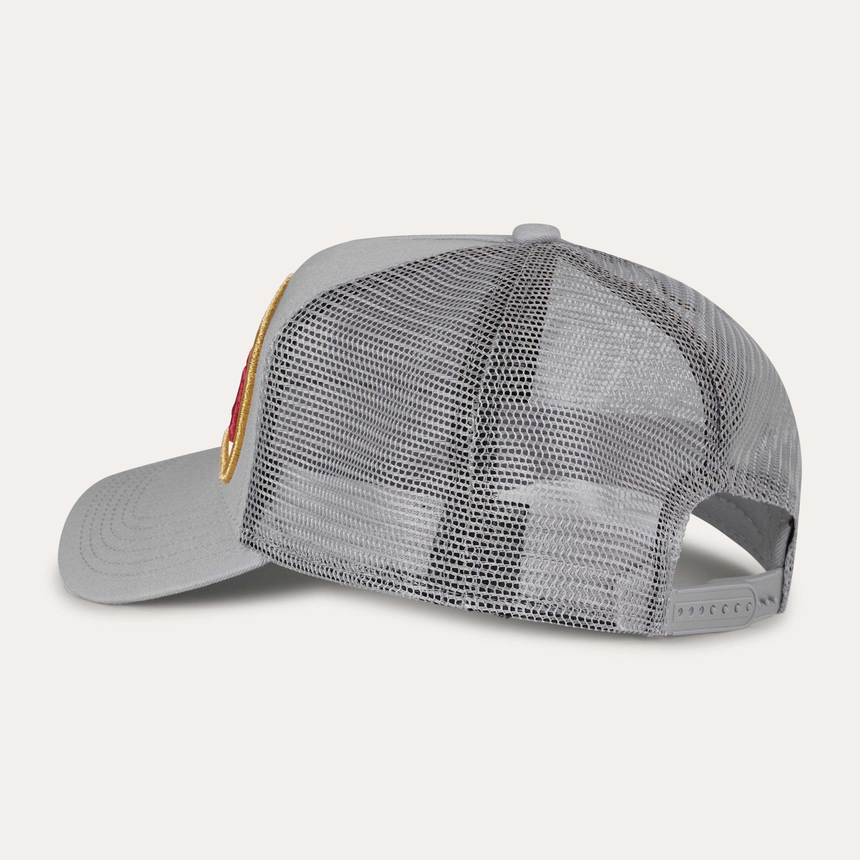 Stone Grey/Gold - Christian Rose - Private Plate Trucker Cap - 3