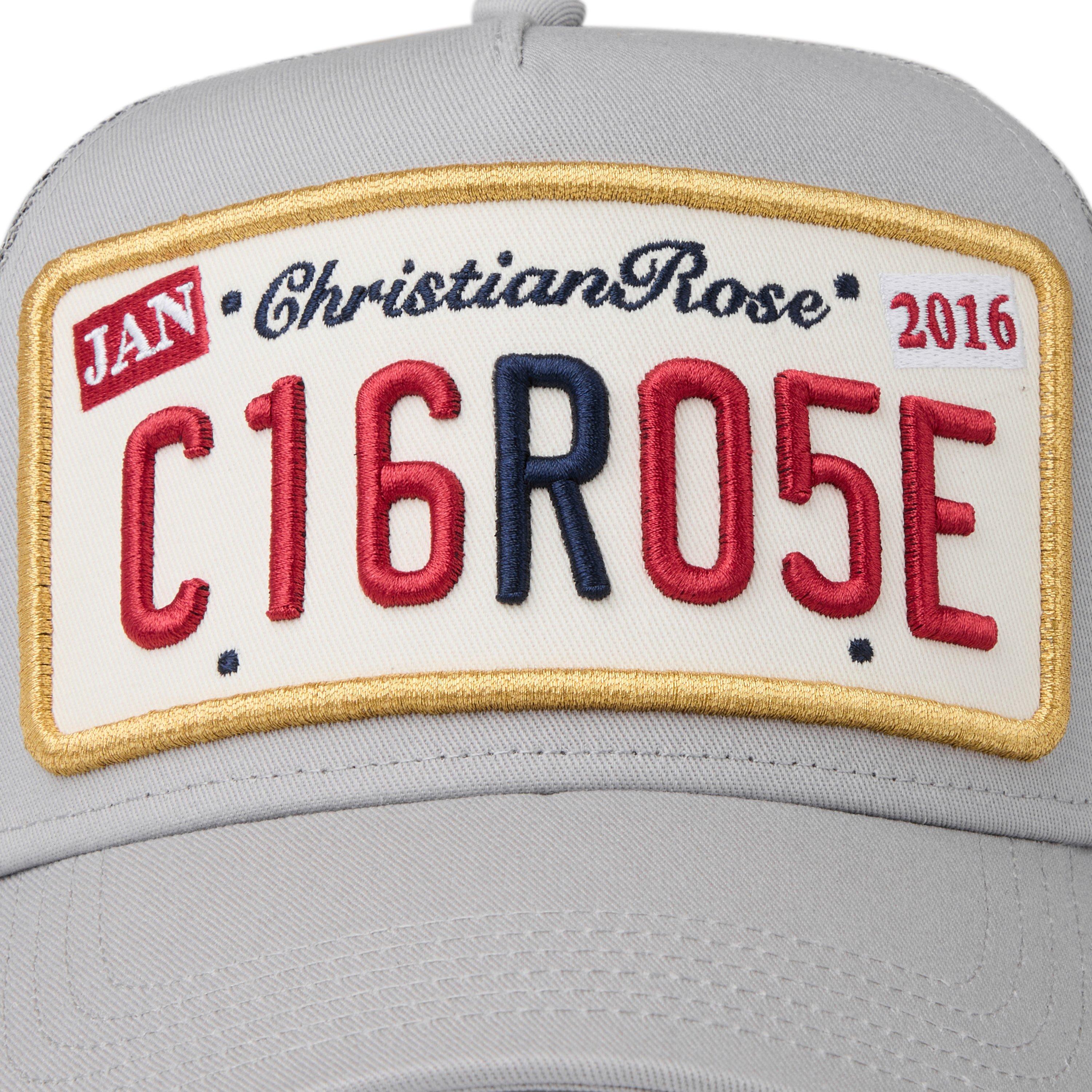 Stone Grey/Gold - Christian Rose - Private Plate Trucker Cap - 4