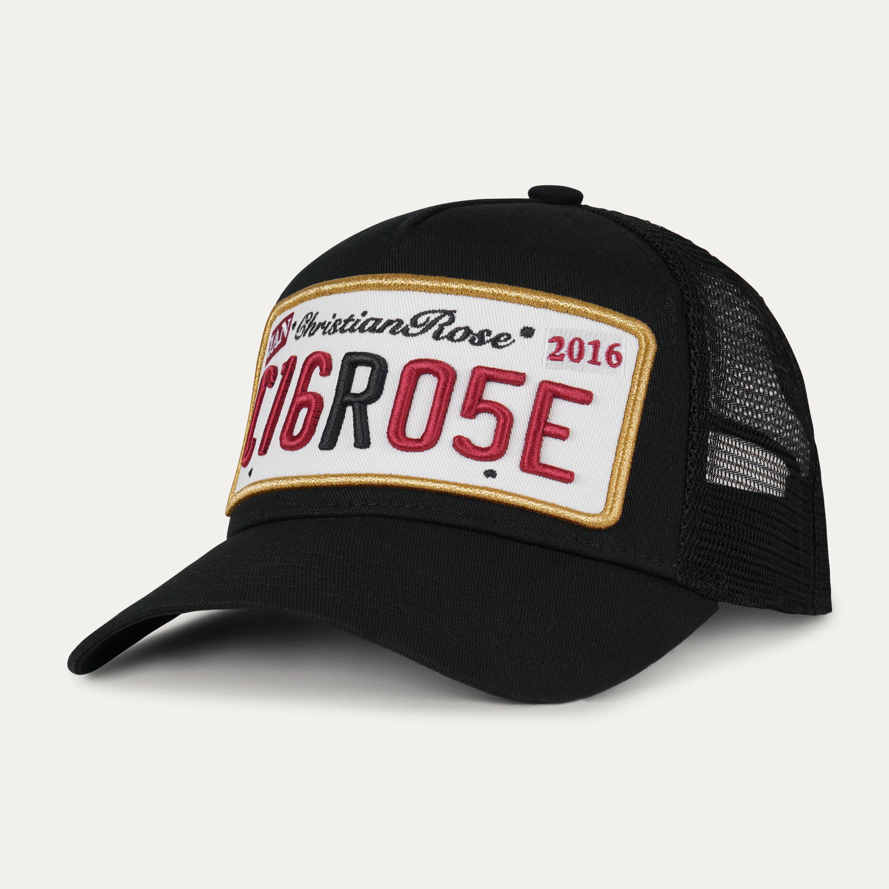 Christian Rose Private Plate Trucker Cap - Black / Gold