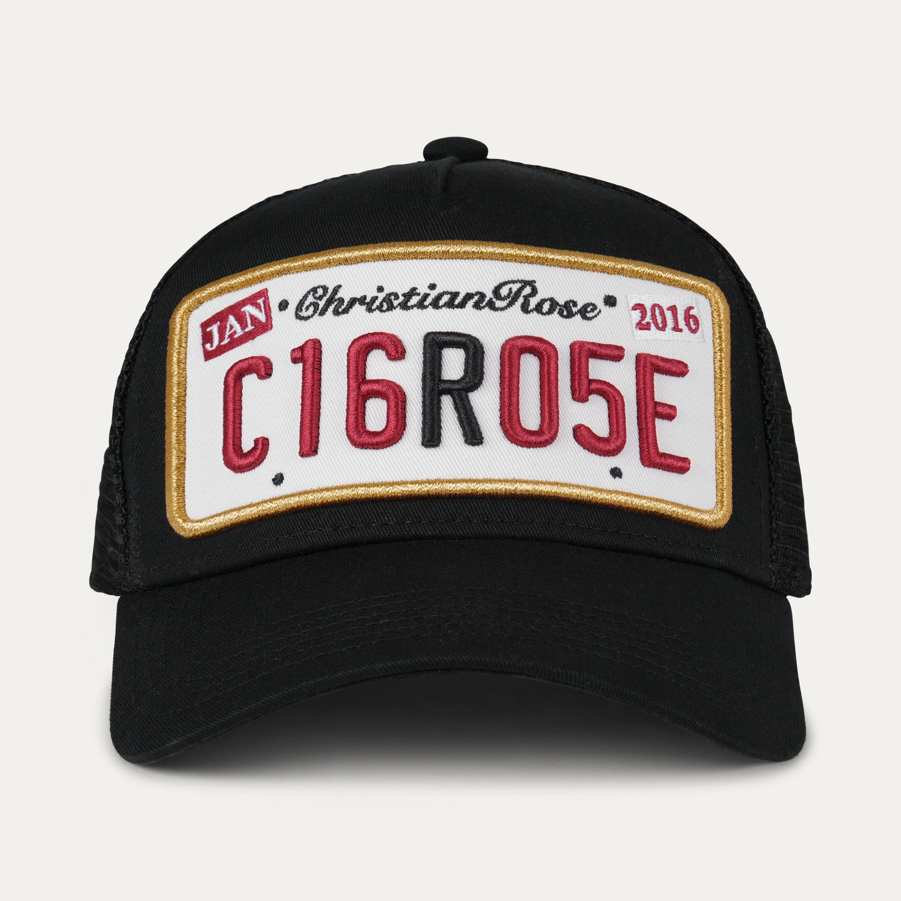 Black / Gold - Christian Rose - Private Plate Trucker Cap - 2