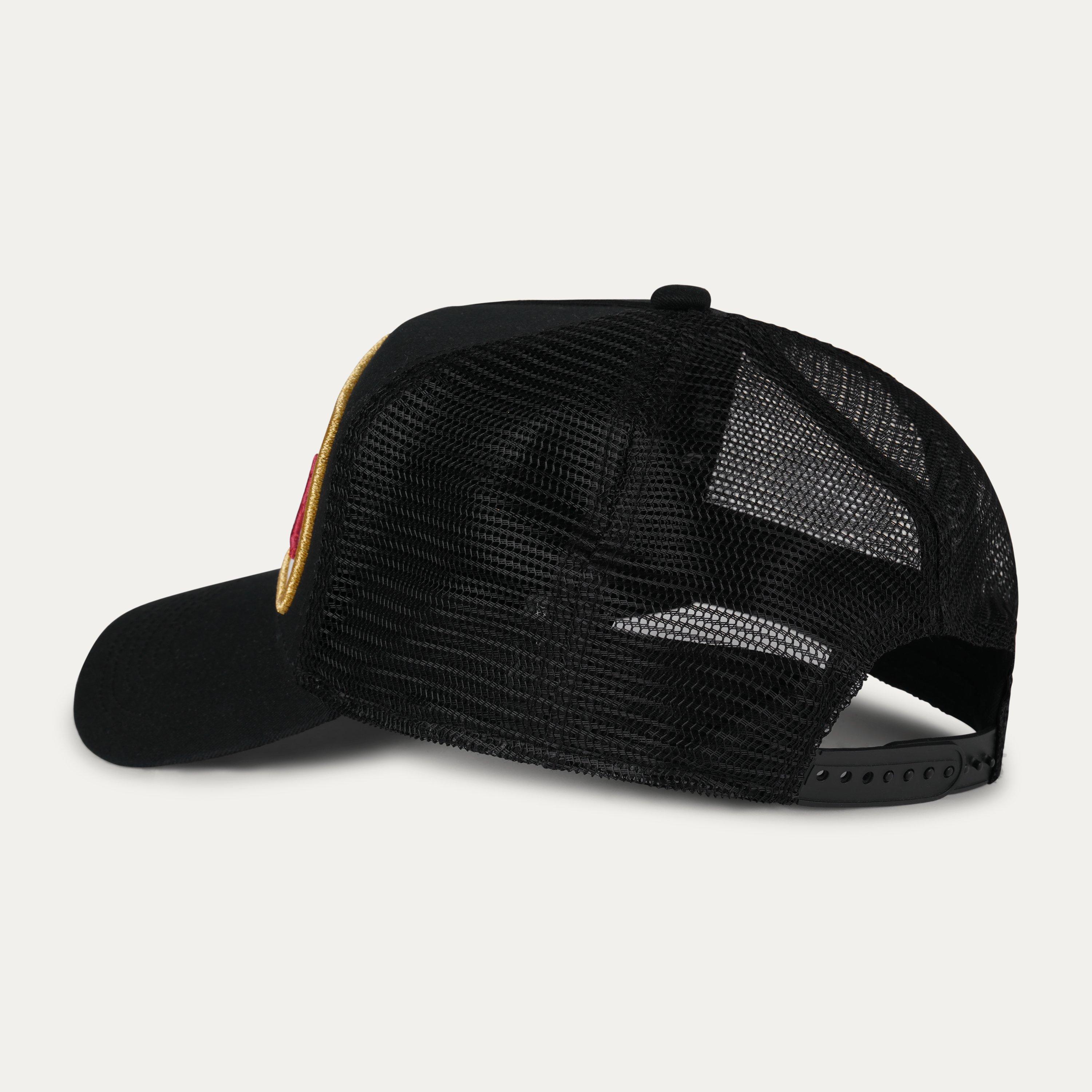 Black / Gold - Christian Rose - Private Plate Trucker Cap - 3