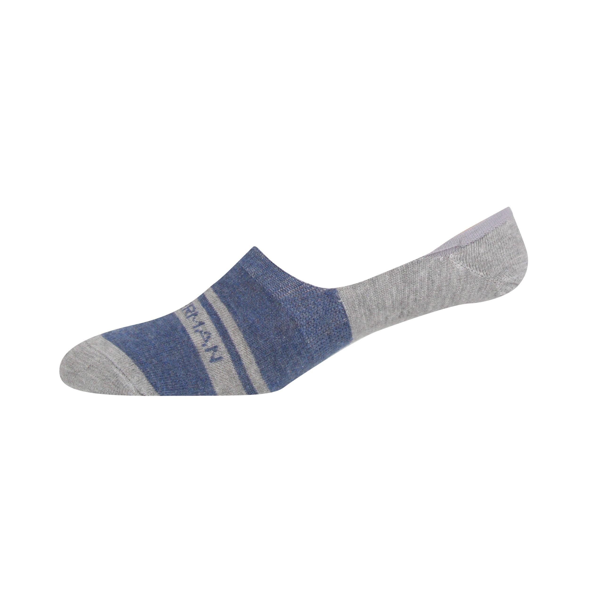 Navy/White/Den - Ben Sherman - Men's Liner Invisible Socks - 4