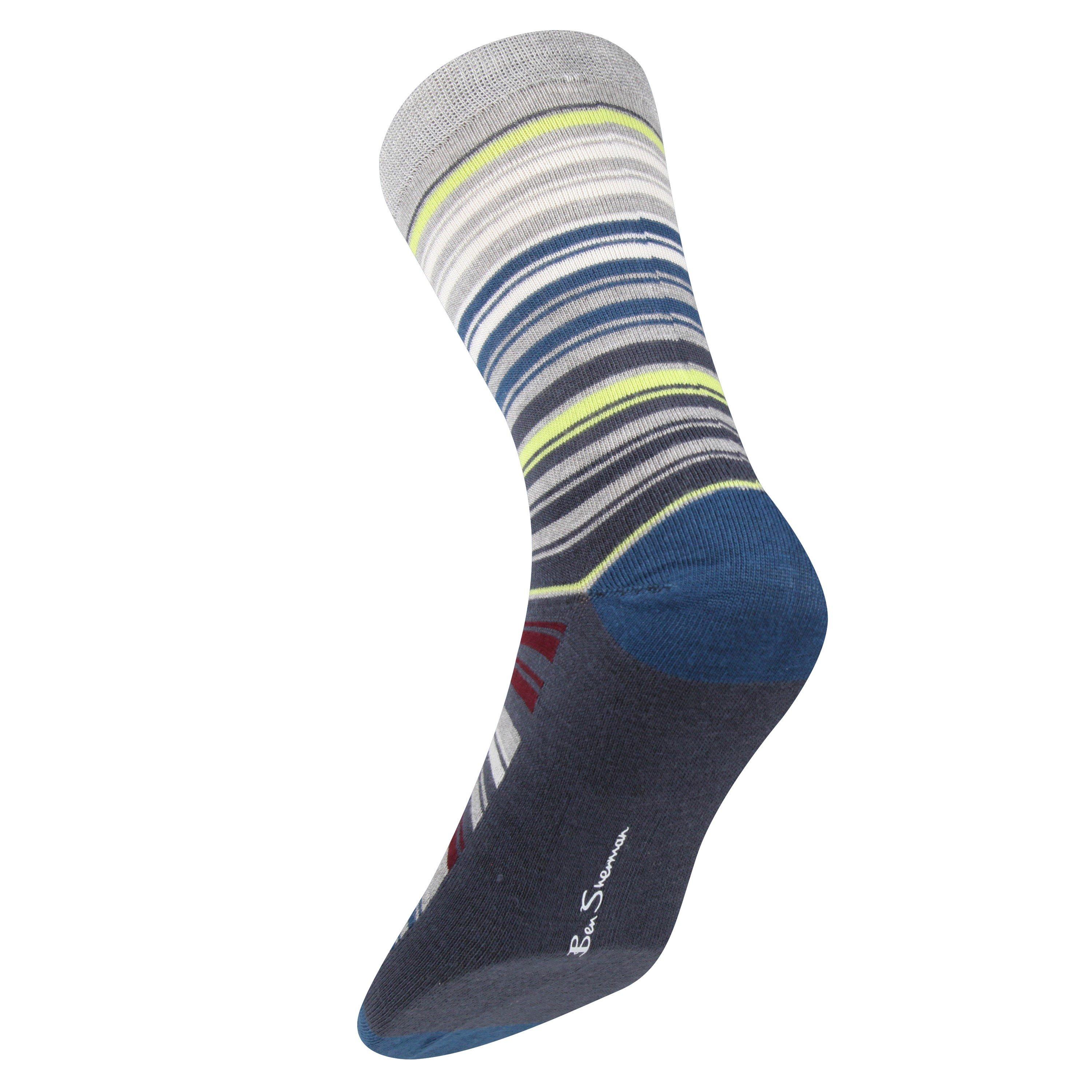 Blue/Stripe/Spt - Ben Sherman - Flonne Crew Socks - 5