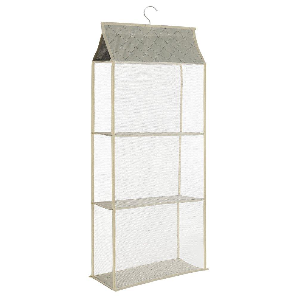 Beige1 - LIFE IDEAS - 3pcs Hanging Handbag Purse Storage Organizer - 4