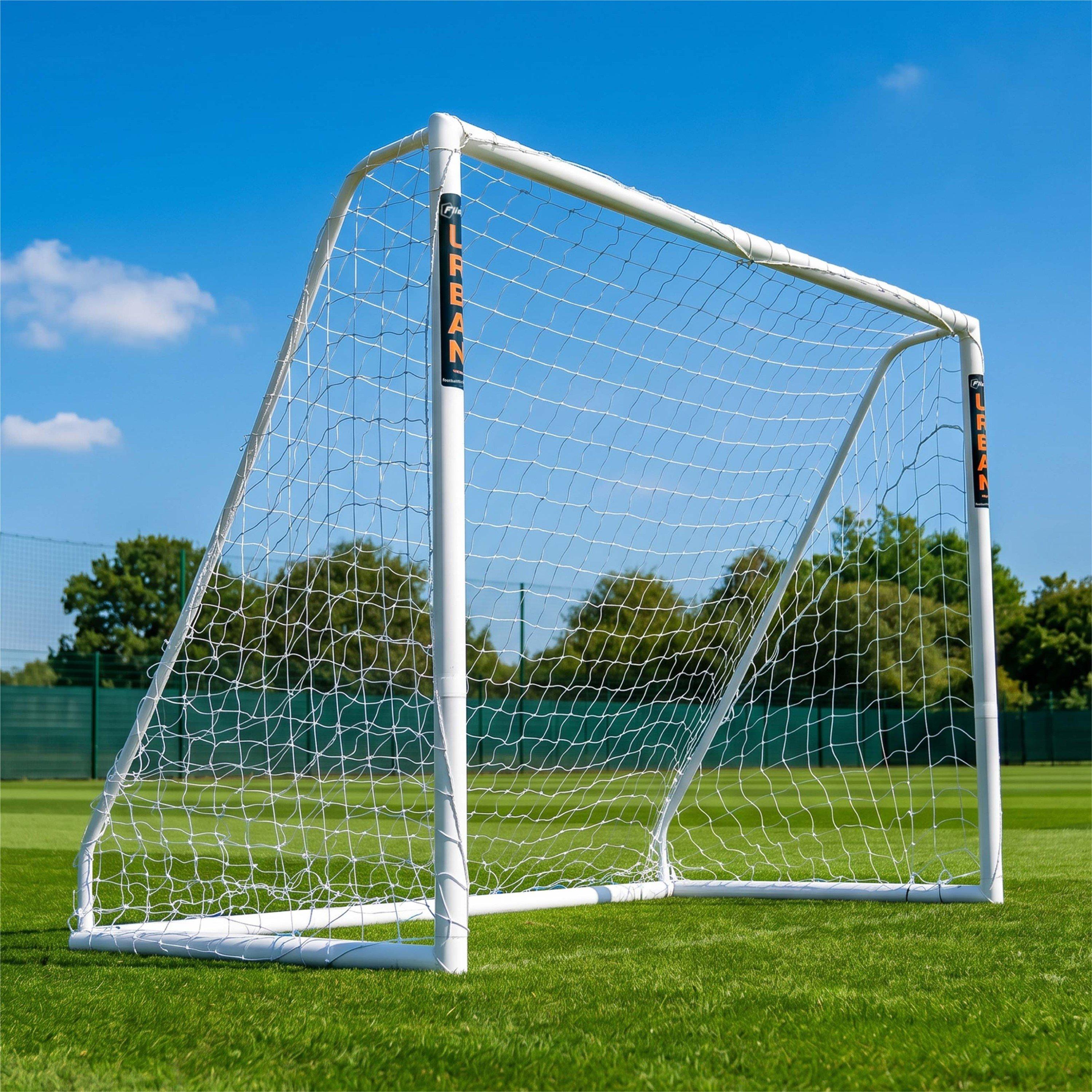 White - Football Flick - Football Flick 8x6ft Match Goal - 3 Year Guarantee - 1