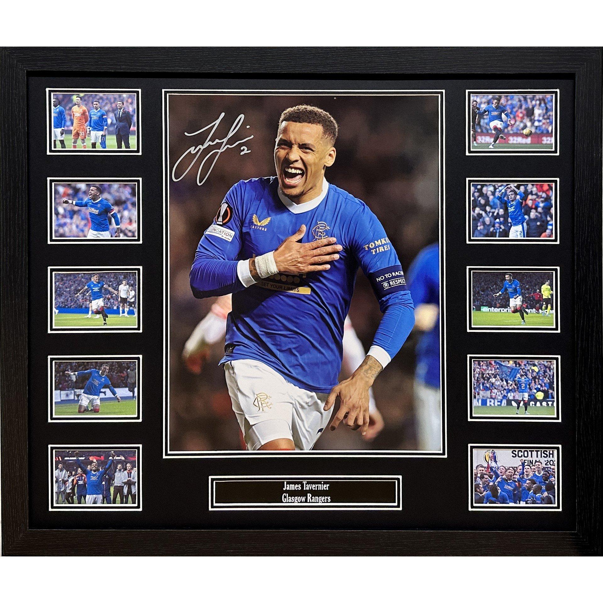 Allstarsignings Ltd  James Tavernier Signed Rangers Photo - Blue