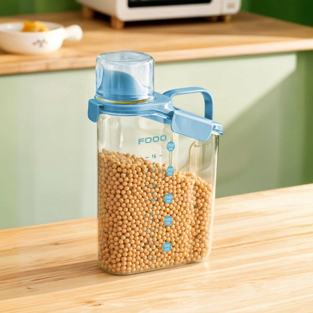 Blue - LIFE IDEAS - 2pcs 2.8L Airtight Food Storage Container - 1