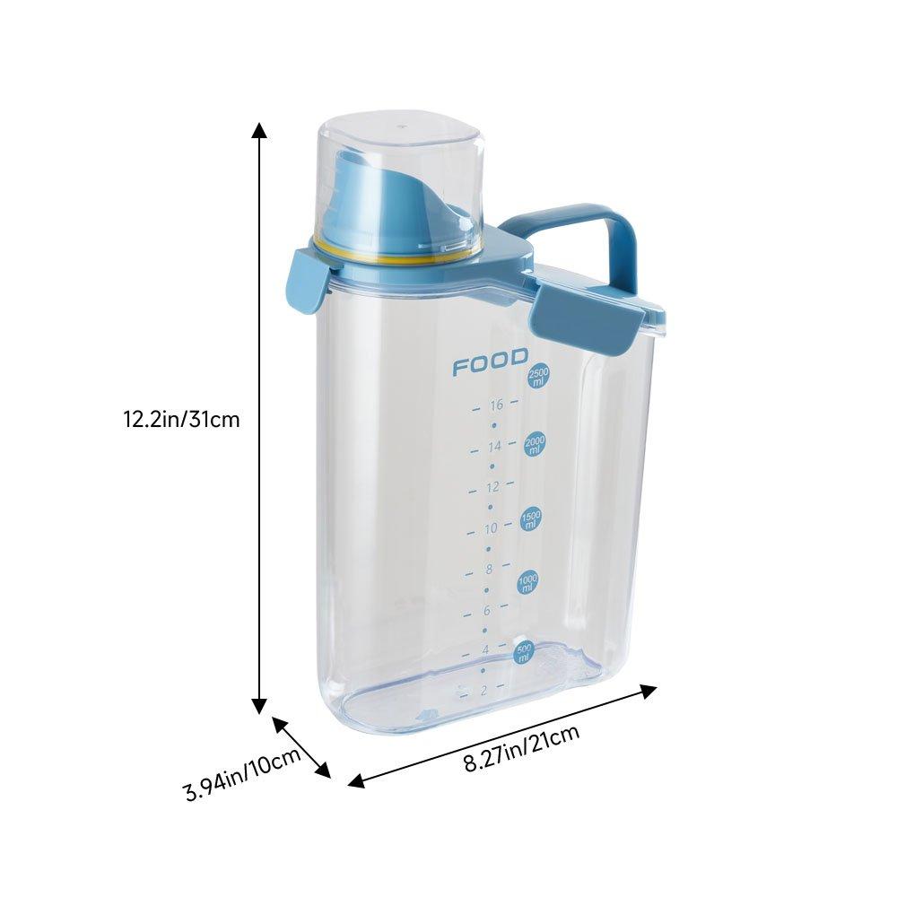 Blue - LIFE IDEAS - 2pcs 2.8L Airtight Food Storage Container - 4