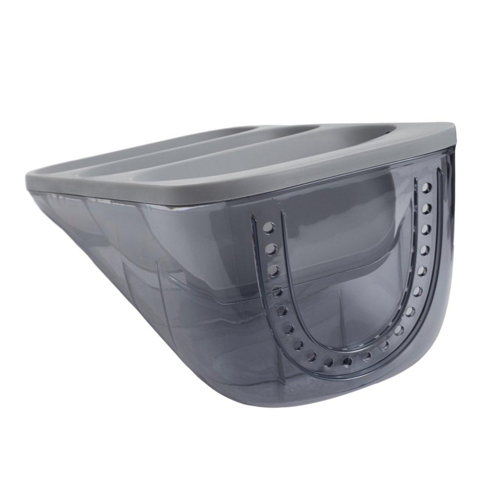 Grey - LIFE IDEAS - 2pcs 3-Compartment Plastic Utensil Holder - 5