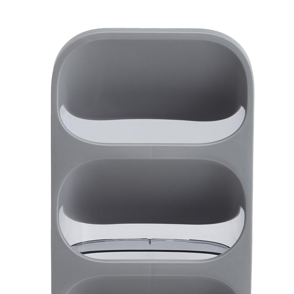Grey - LIFE IDEAS - 2pcs 3-Compartment Plastic Utensil Holder - 6