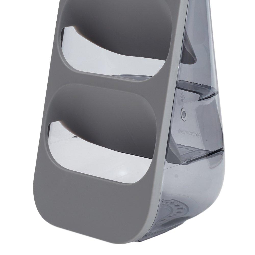 Grey - LIFE IDEAS - 2pcs 3-Compartment Plastic Utensil Holder - 8