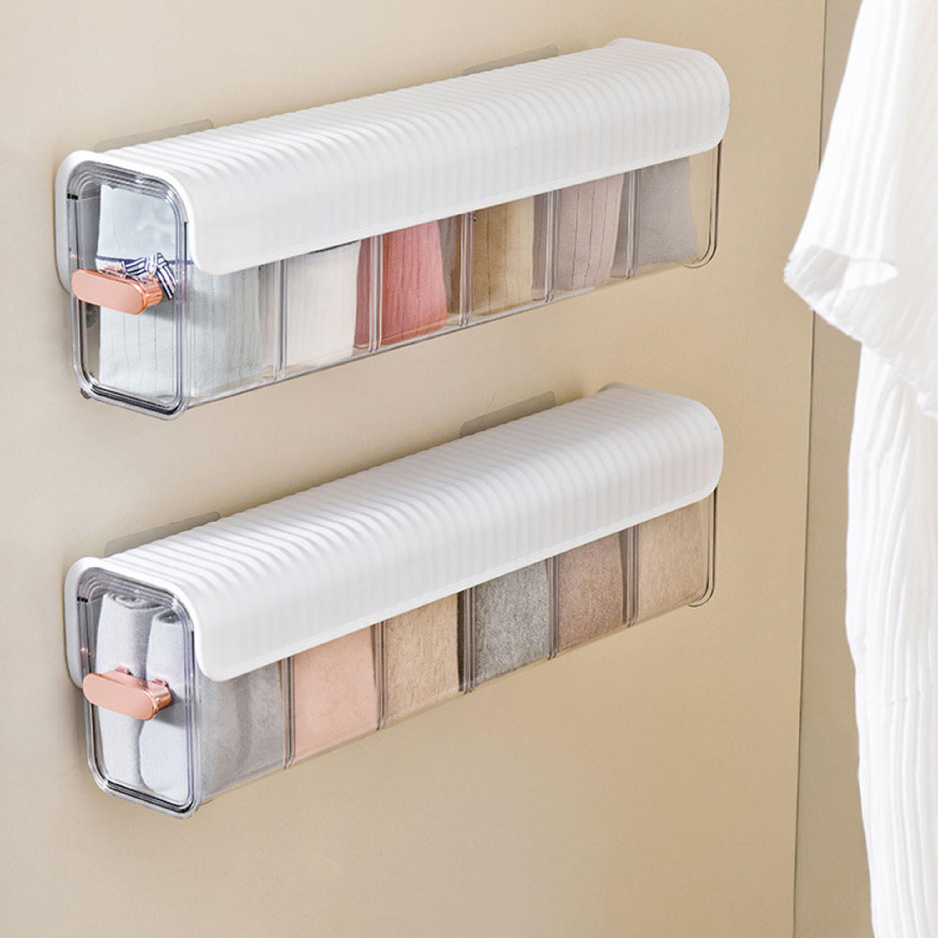 White - LIFE IDEAS - 2pcs Wall Mounted Drawer Organizer - 1