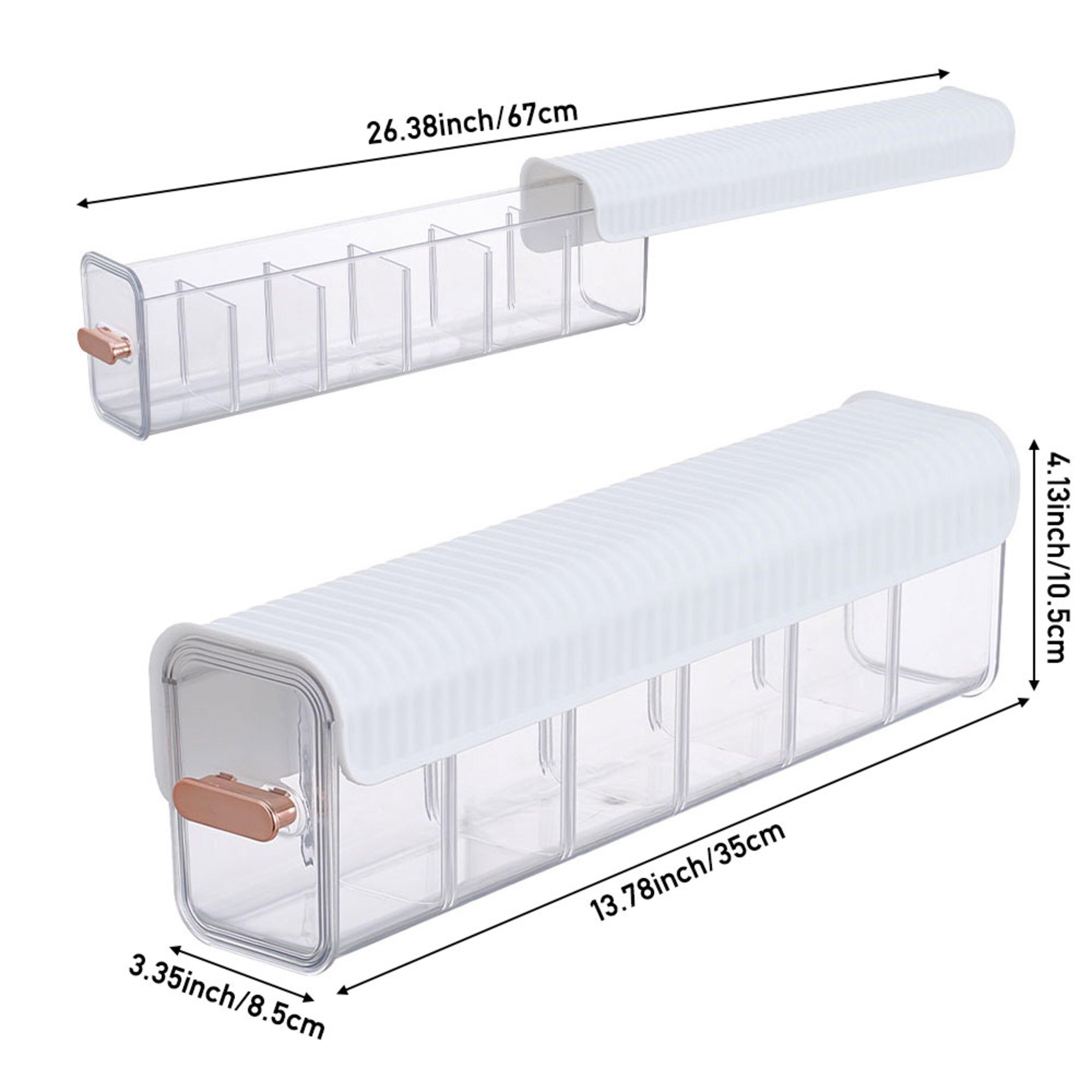 White - LIFE IDEAS - 2pcs Wall Mounted Drawer Organizer - 4