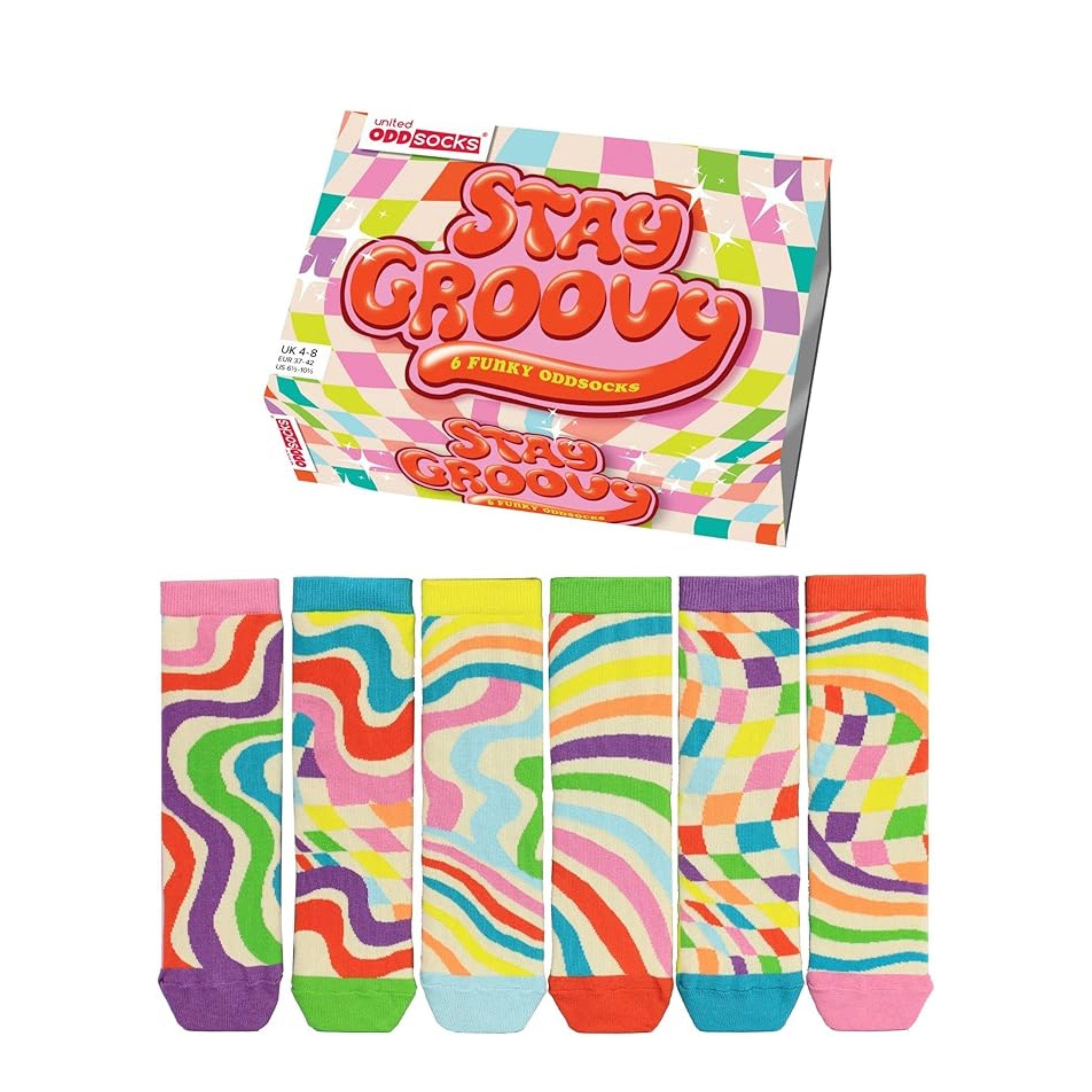 Pink - United Oddsocks - Stay Groovy Oddsocks