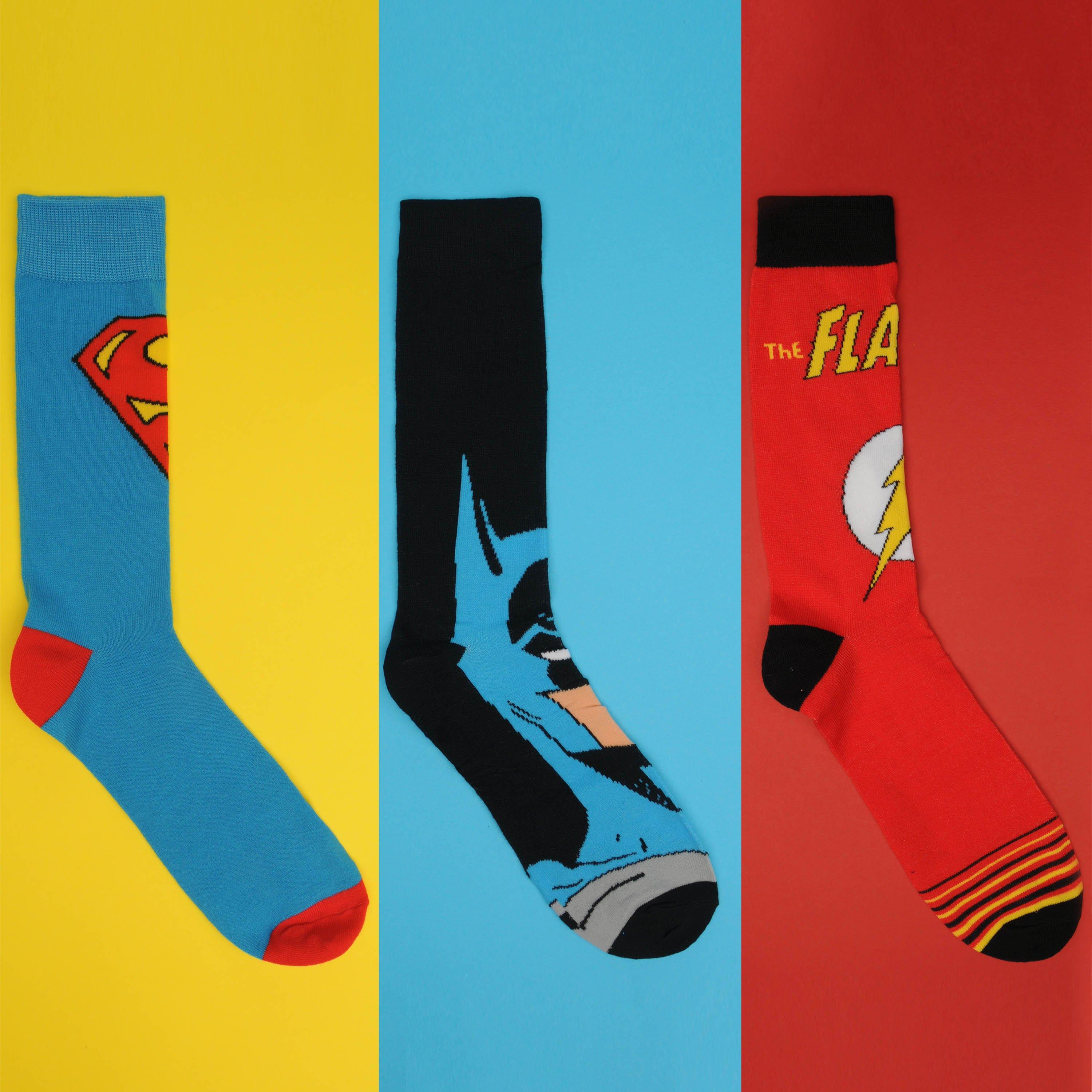 Multi - Character - DC 3 pack Crew Sock Mens - 8