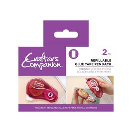 Crafters Companion Glue Tape Pen & Refill Pack – Straight (2 Pack)