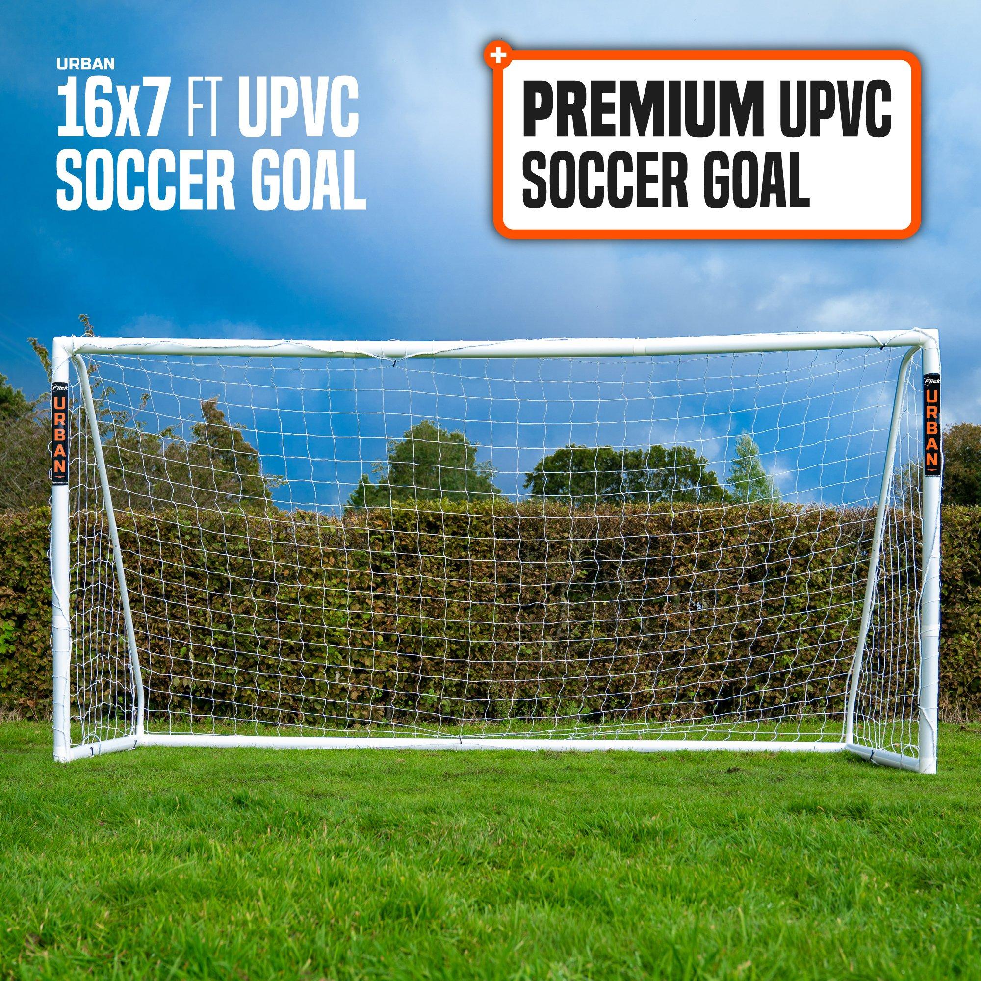 White - Football Flick - Football Flick Urban UPVC Football Goal 12x6 - 2